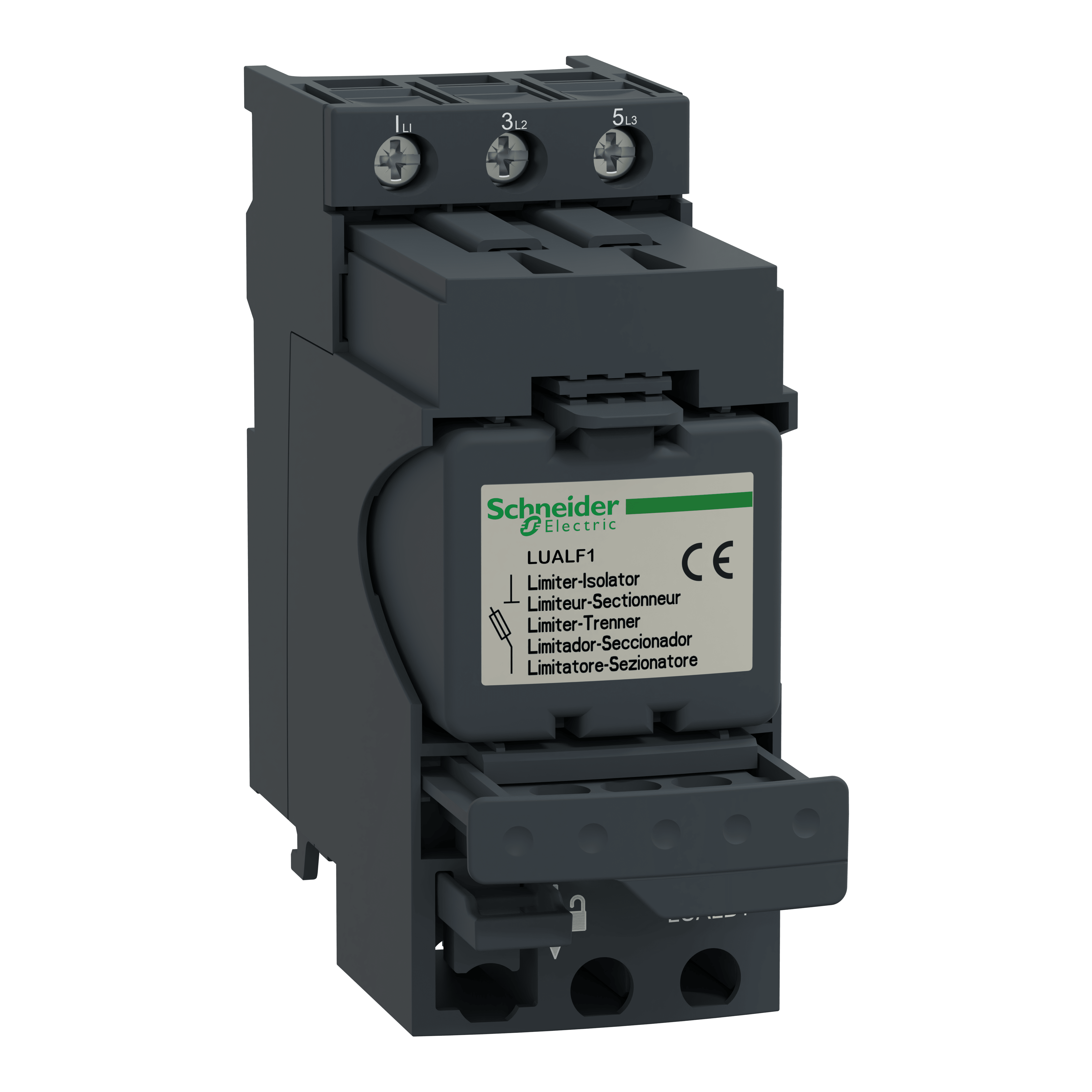SCHNEIDER ELECTRIC - Limiter disconnector, TeSys Ultra, 32A, activation 50kA, 130kA at 440V, Direct mounting on power base