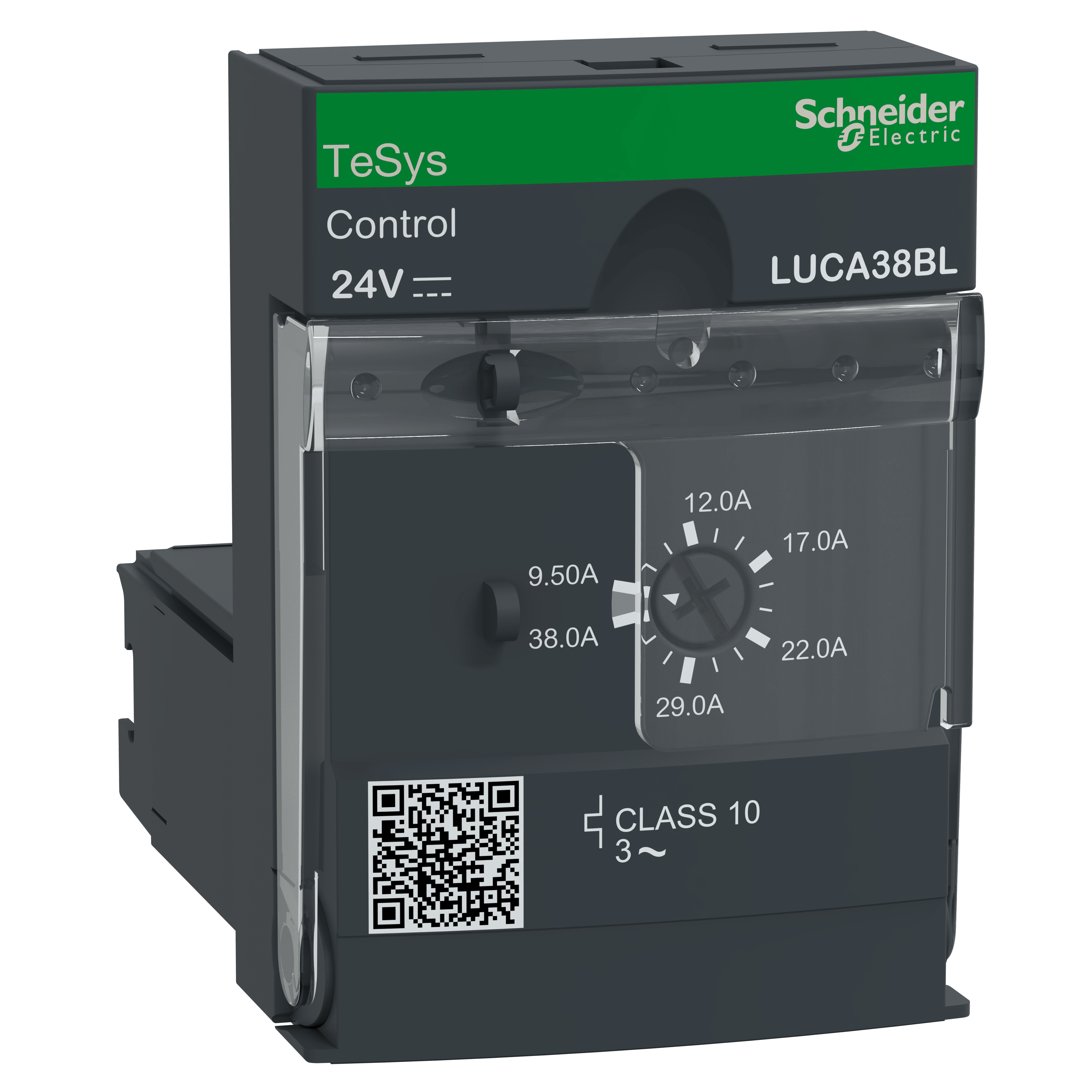 SCHNEIDER ELECTRIC - Unità di controllo standard, TeSys Ultra, 3P, da 9,5 a 38 A, 690 VCA, protezione magnetotermica, classe 10, bobina 24 VCC