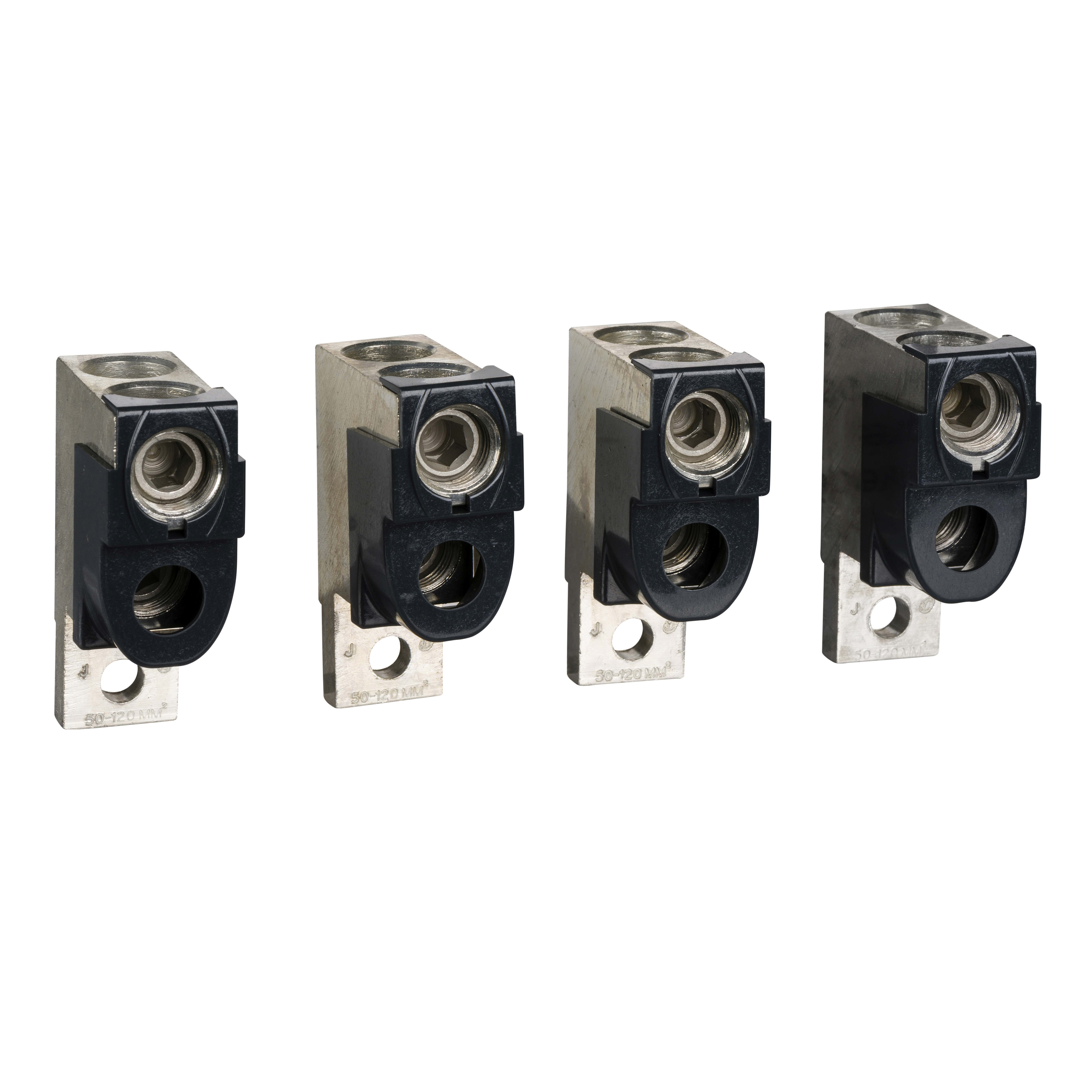 SCHNEIDER ELECTRIC - 4 connettori - 2 cavi - 50..120 mm² - Per INS40..160 / INS250 / INV100..250