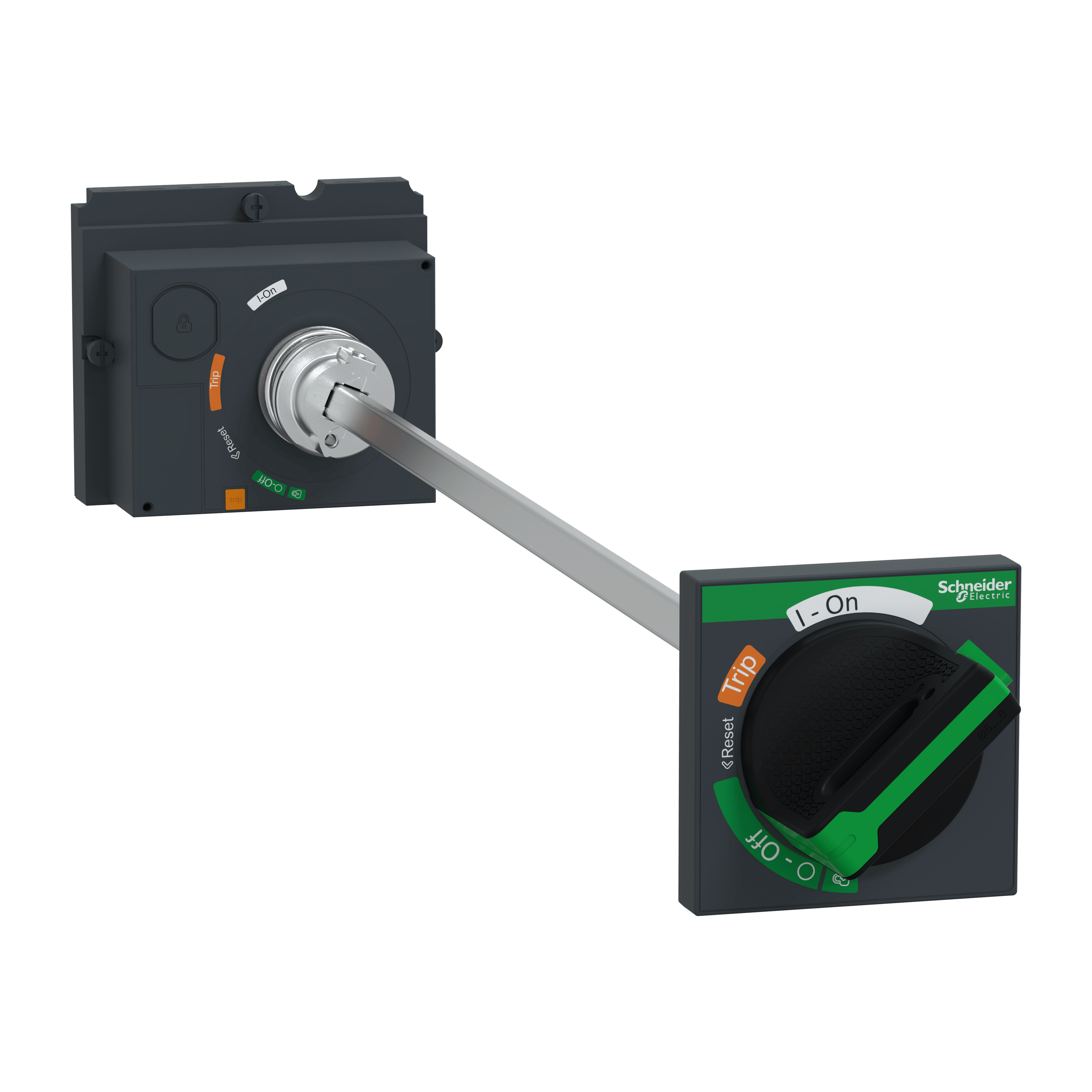 SCHNEIDER ELECTRIC - Manovra rotativa rinviata, ComPacT NSX100/160/250, manovra nera, lunghezza albero da 185 a 600 mm, IP55 LV429338T