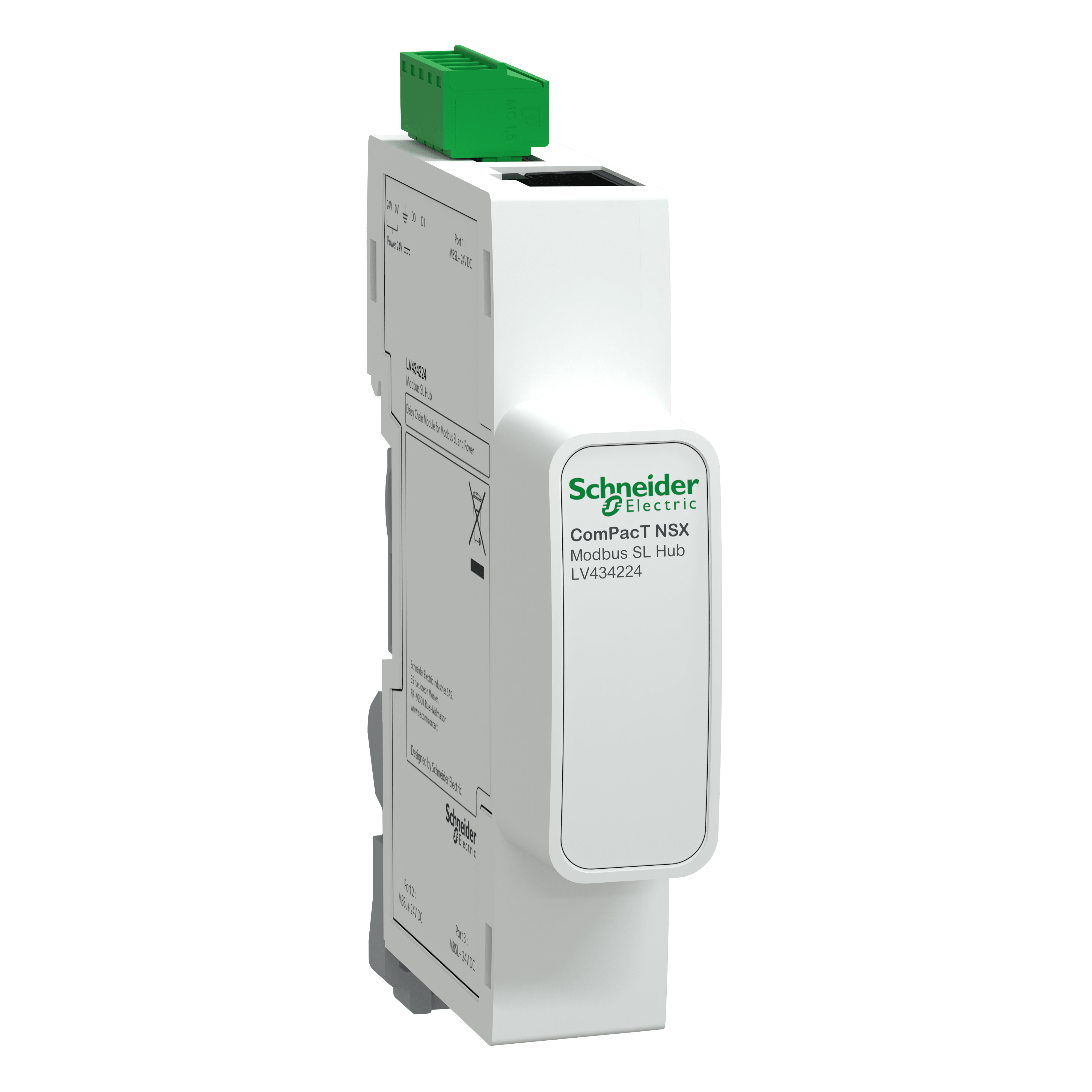 SCHNEIDER ELECTRIC - Modulo di interfaccia, ComPacT NSX, Modbus SL HUB, daisy chain per dispositivi Modbus SL LV434224