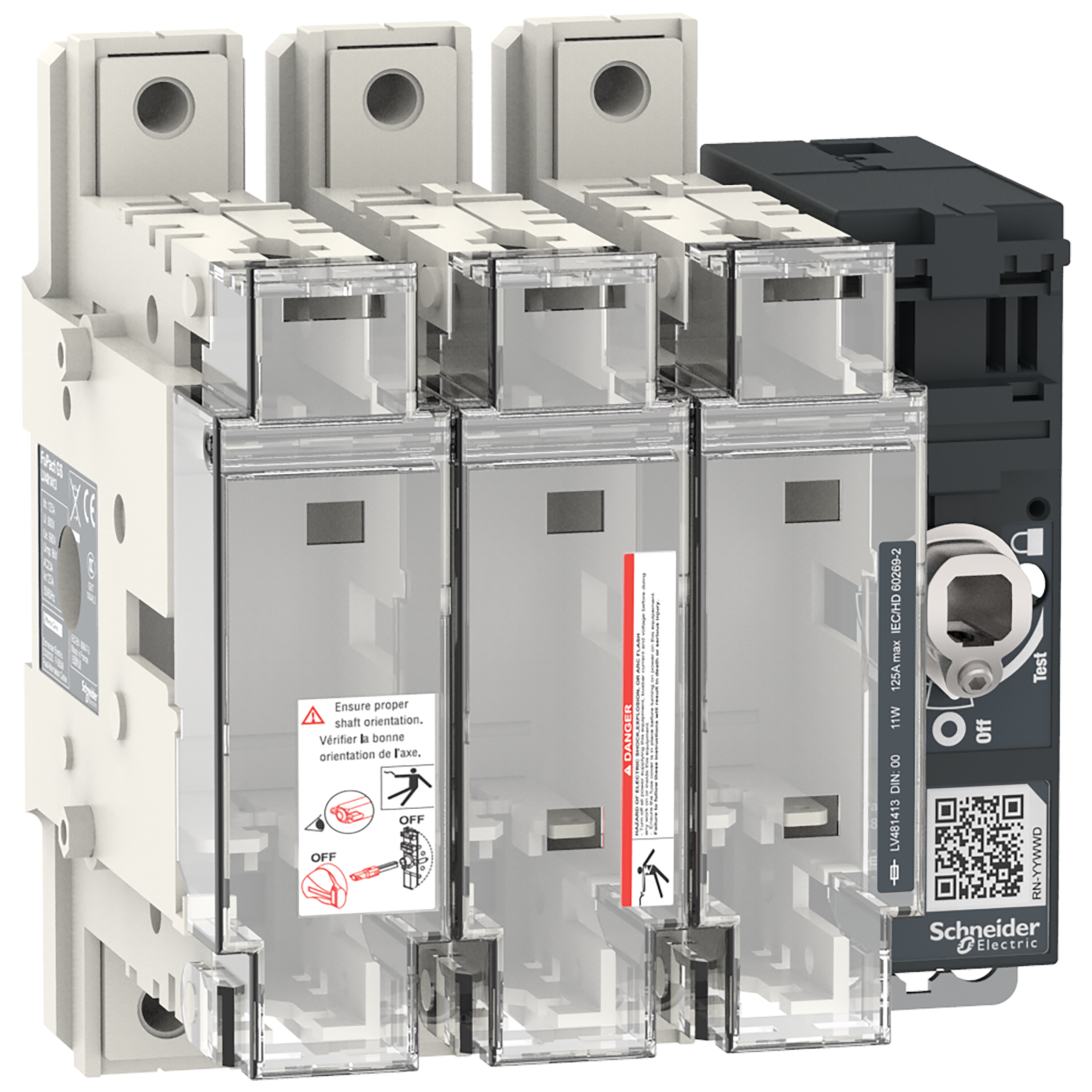 SCHNEIDER ELECTRIC - Interruttore-sezionatore con fusibili, FuPact, FuPactGS DIN125/00, 3 poli