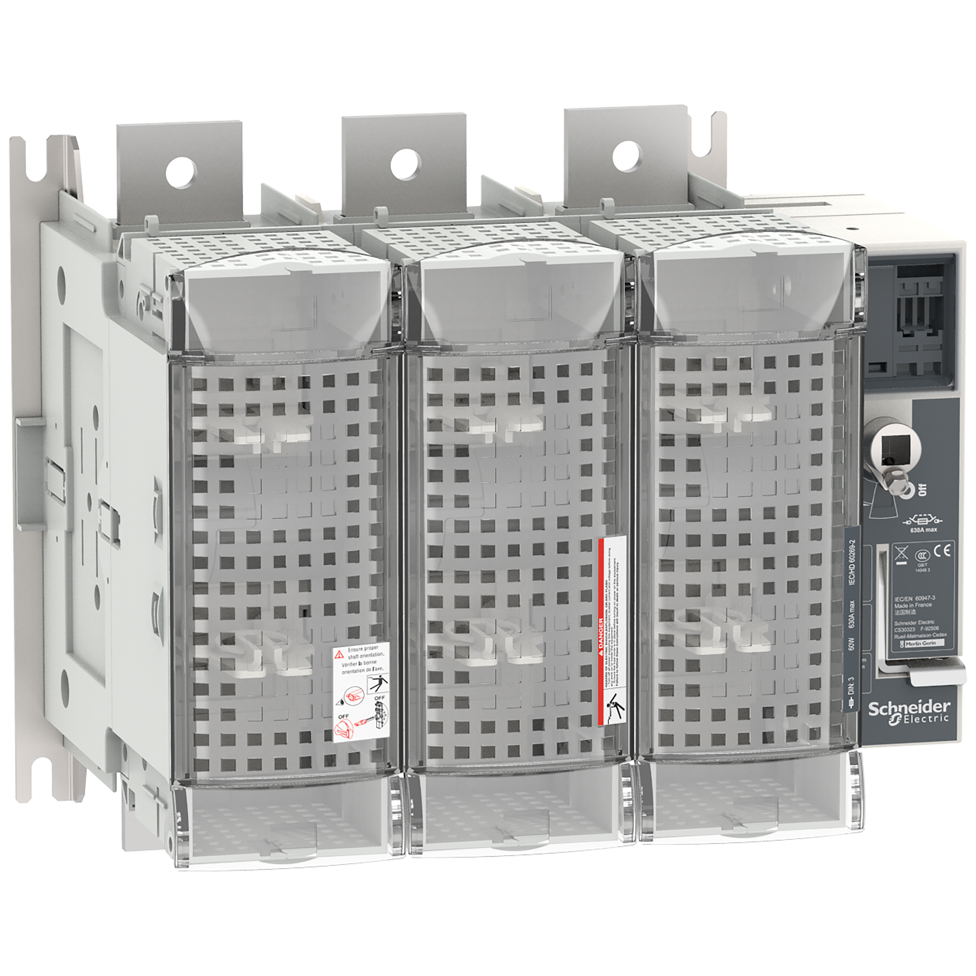 SCHNEIDER ELECTRIC - Interruttore-sezionatore con fusibili, FuPact, FuPactGS DIN630/3, 4 poli LV481453