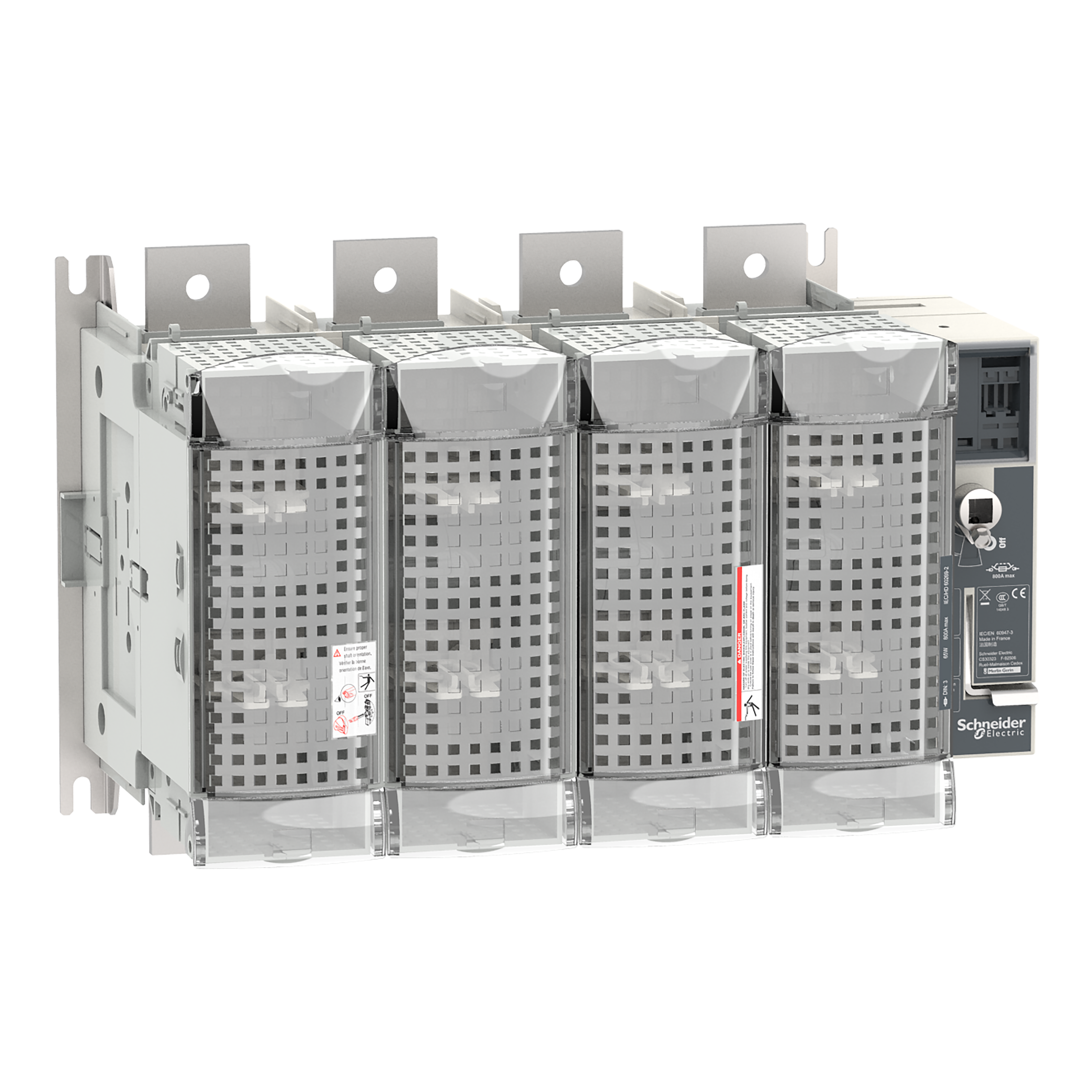 SCHNEIDER ELECTRIC - Interruttore-sezionatore con fusibili, FuPact, FuPactGS DIN800/3, 4 poli
