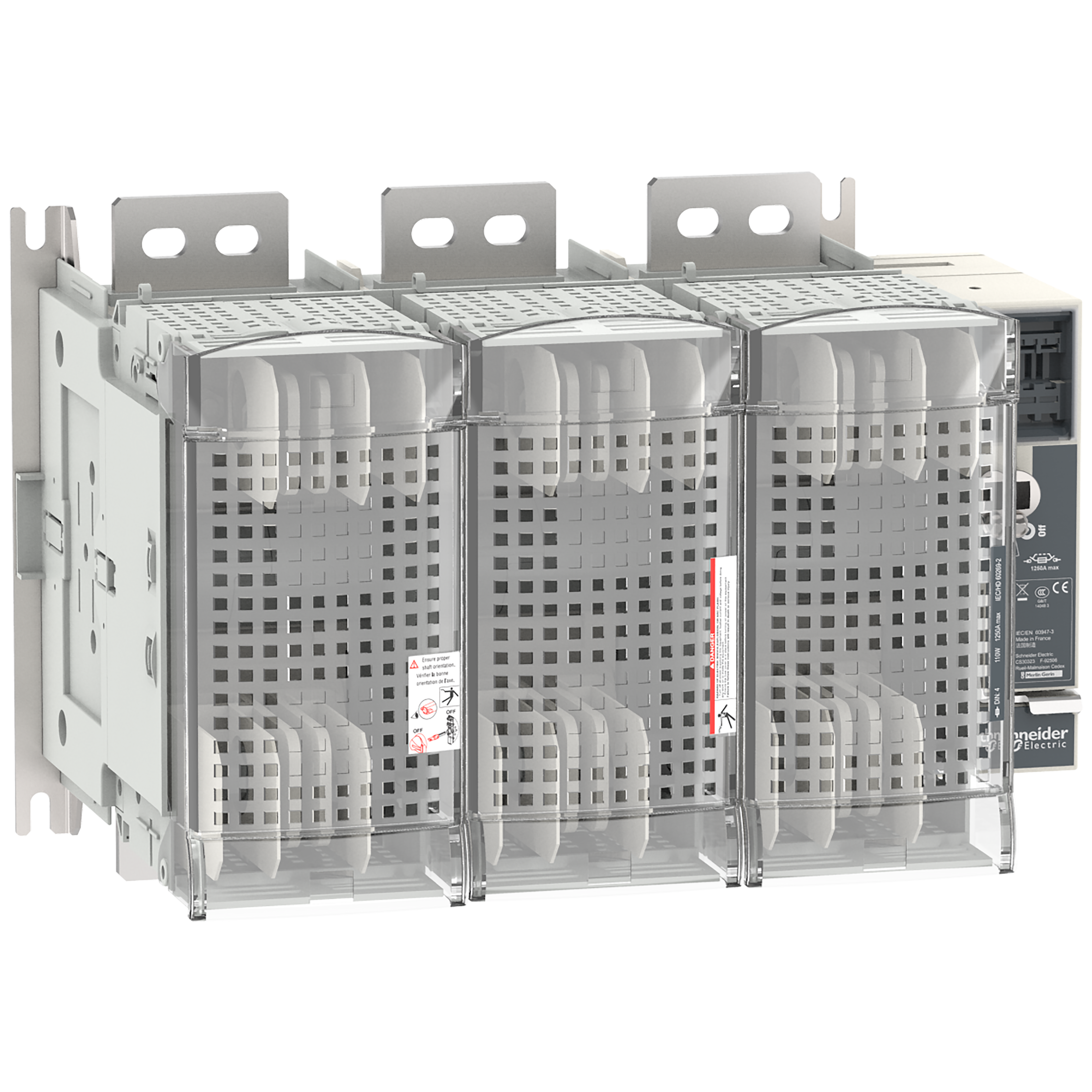 SCHNEIDER ELECTRIC - Interruttore-sezionatore con fusibili, FuPact, FuPactGS DIN1250/4, 3 poli LV481473