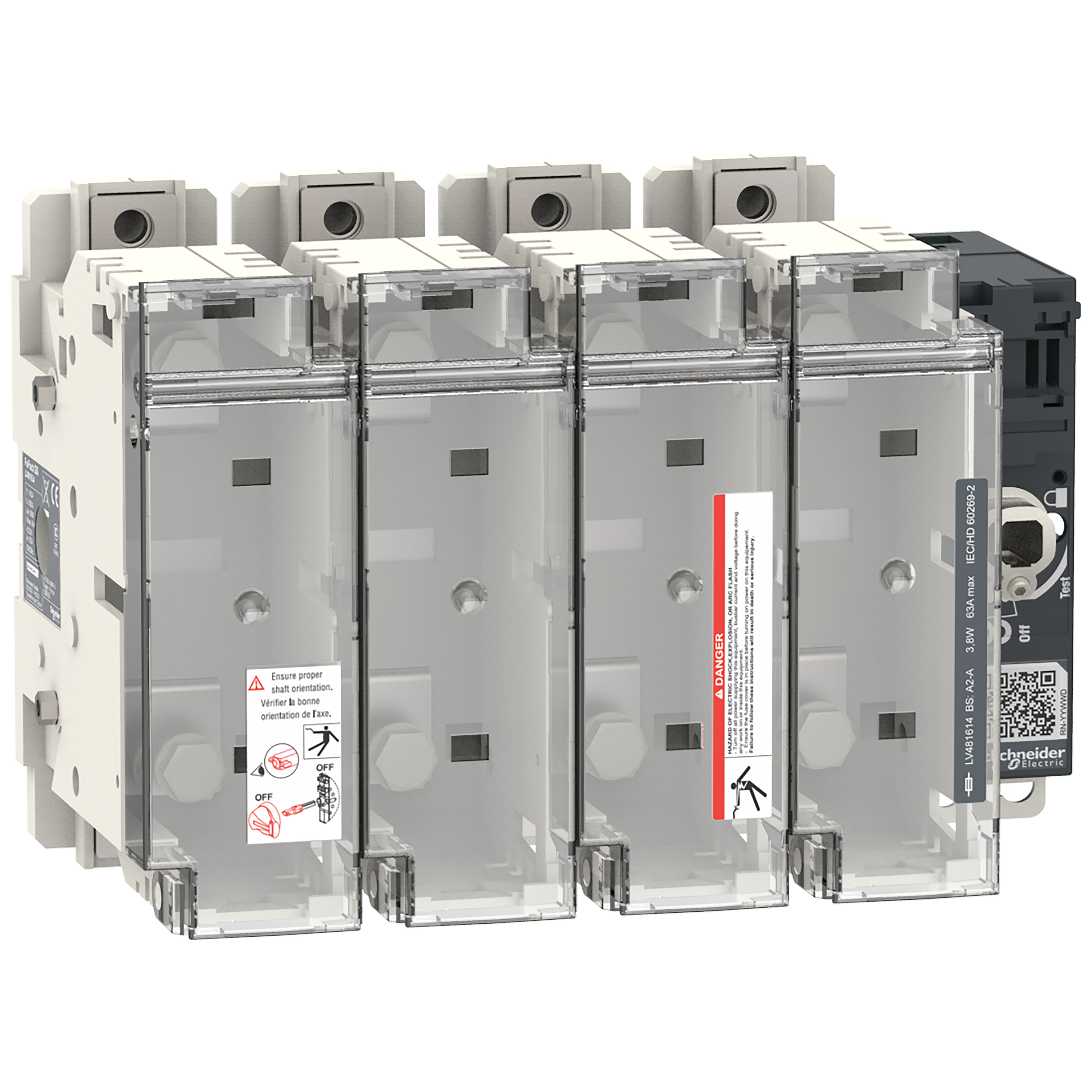 SCHNEIDER ELECTRIC - Interruttore-sezionatore con fusibili, FuPact, FuPactGS BS160, 4 poli