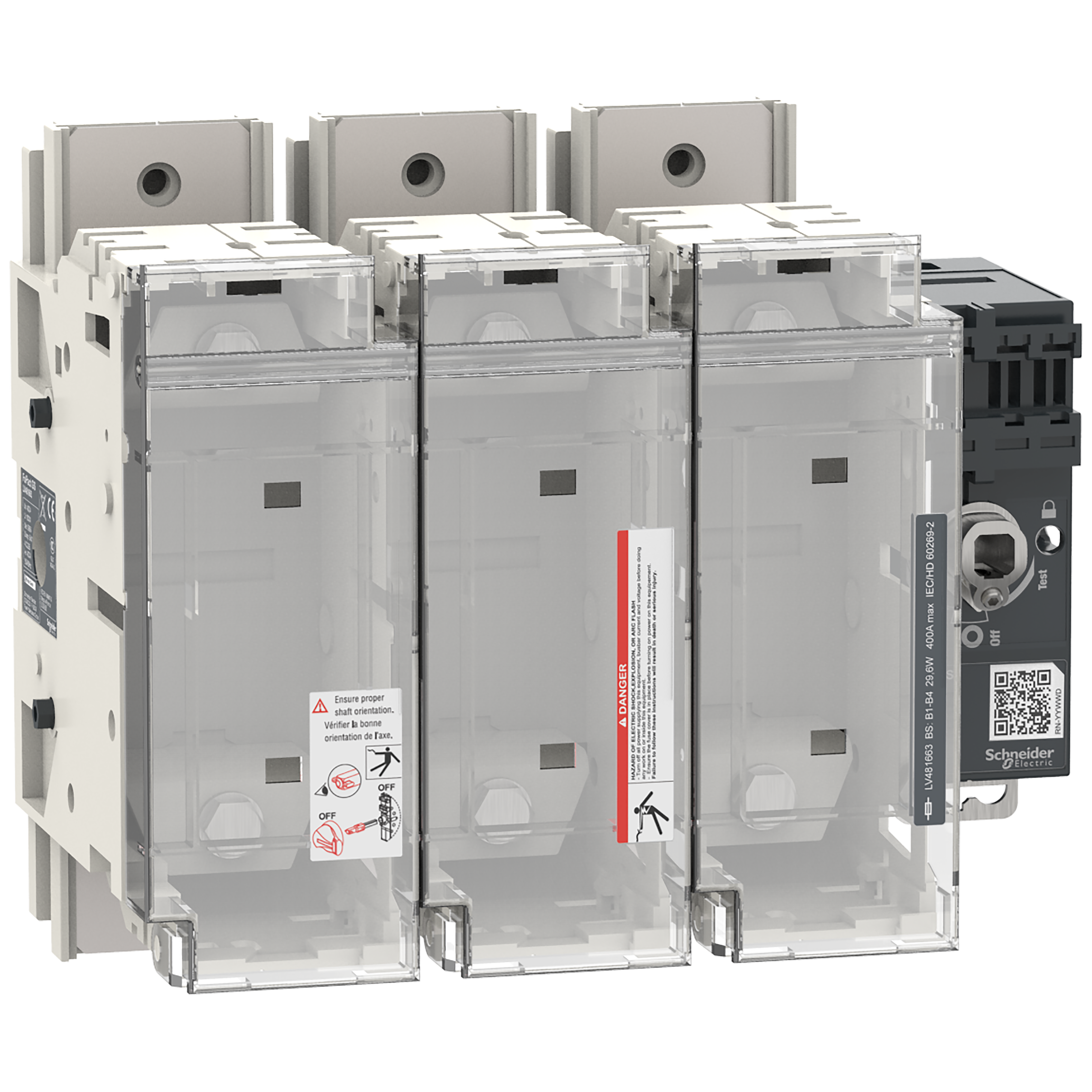 SCHNEIDER ELECTRIC - Interruttore-sezionatore con fusibili, FuPact, FuPactGS BS400, 3 poli