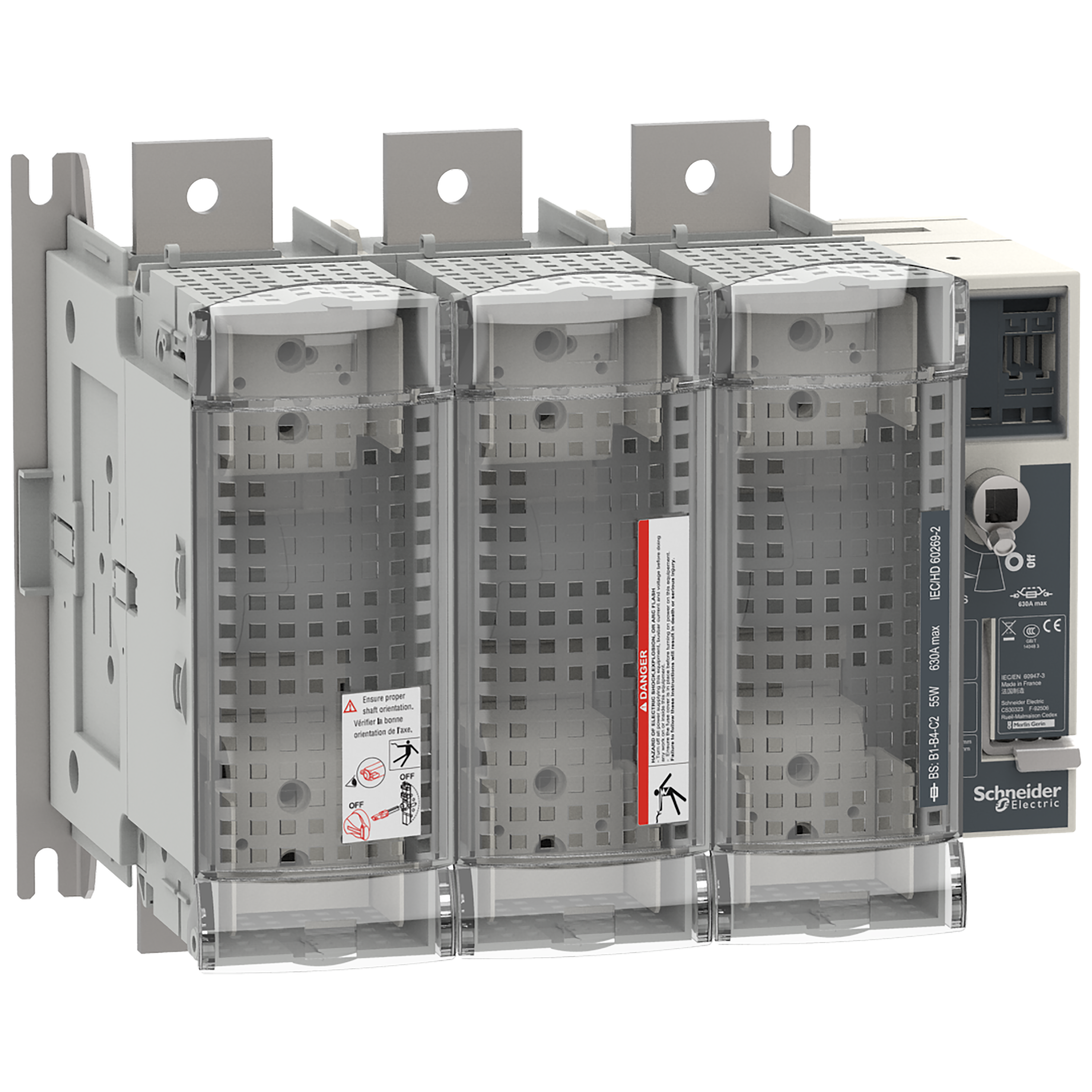 SCHNEIDER ELECTRIC - Interruttore-sezionatore con fusibili, FuPact, FuPactGS BS630, 3 poli