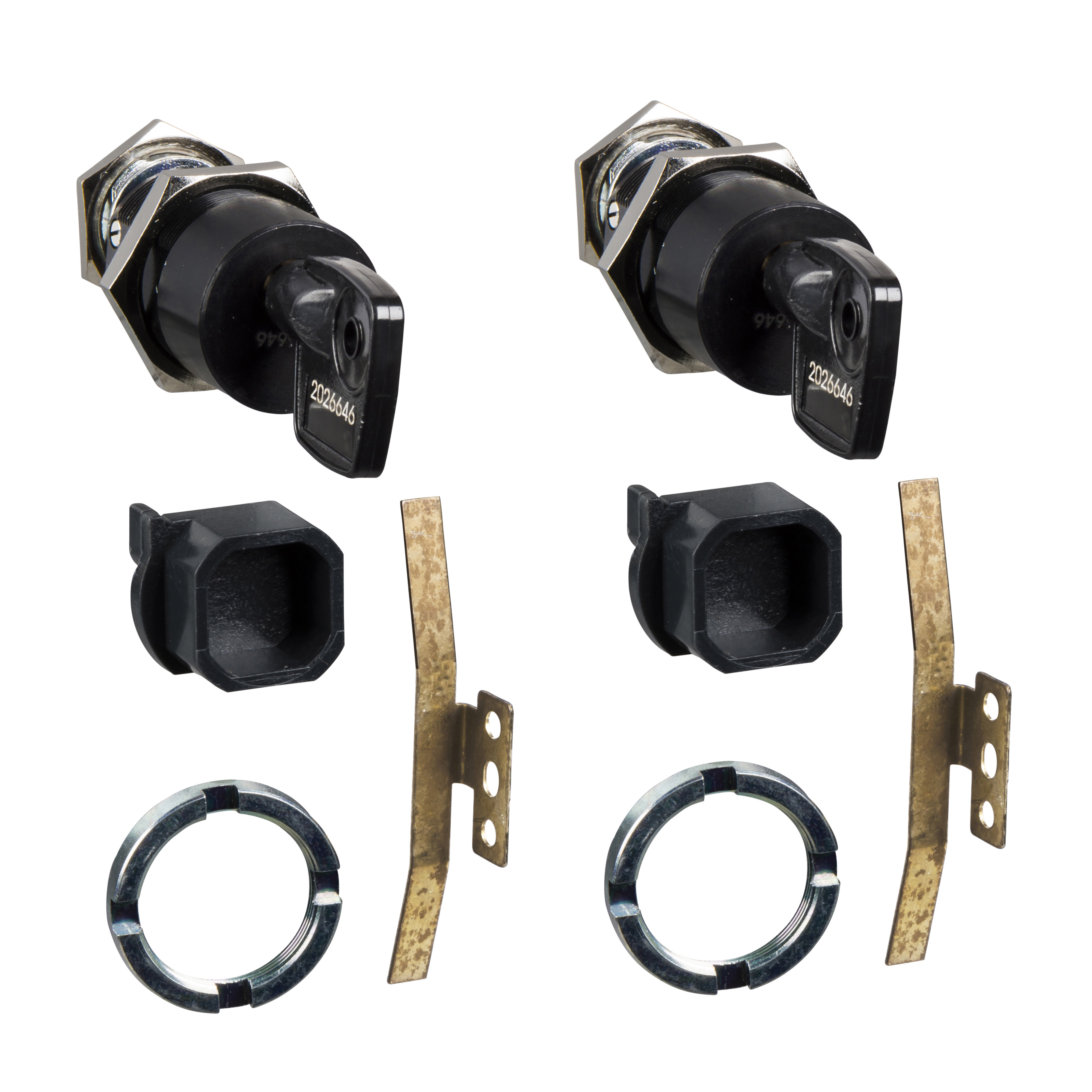 SCHNEIDER ELECTRIC - Chassis locking - 2 Profalux locks 1 key + adaptation kit - for MTZ1 spare part