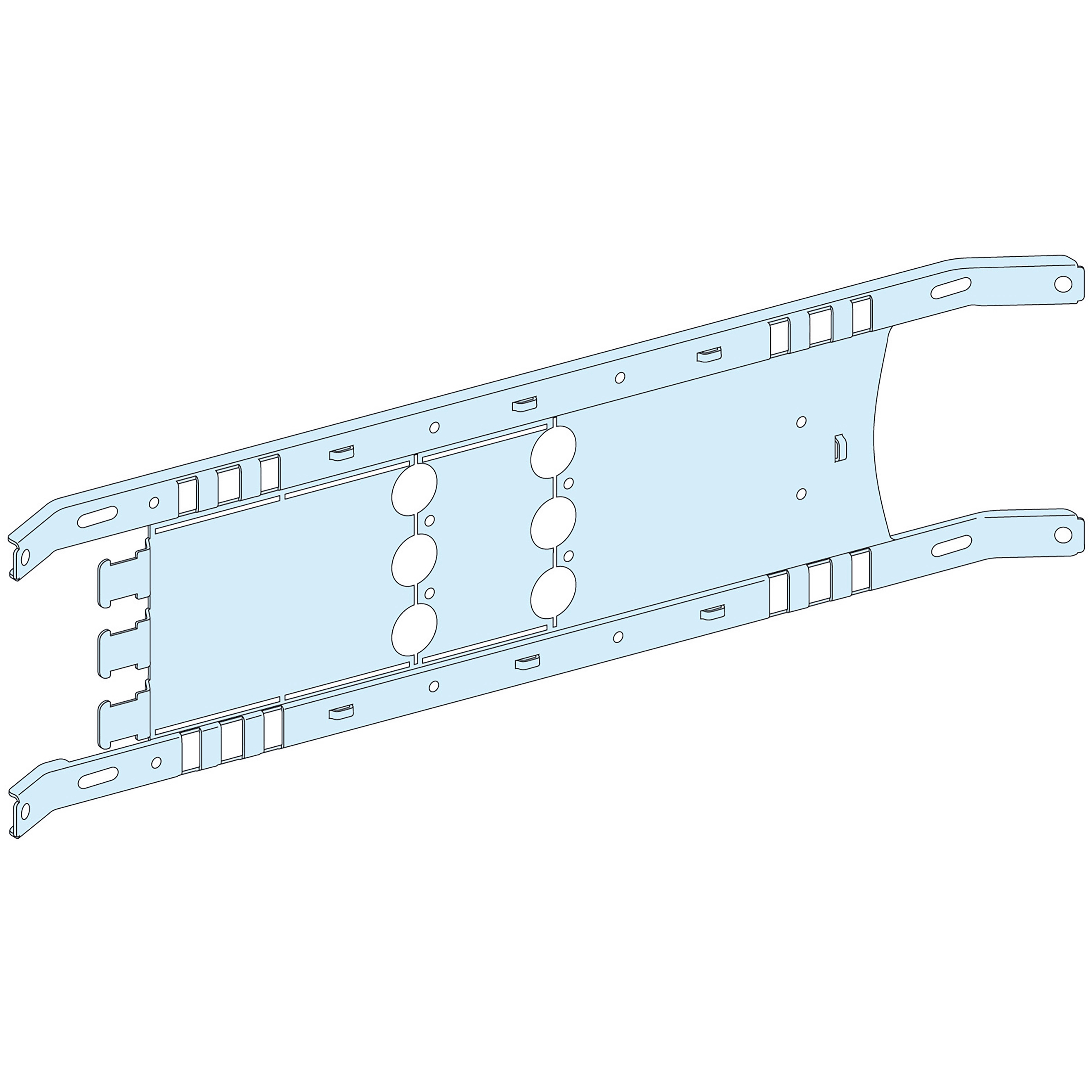 SCHNEIDER ELECTRIC - Piastra di fondo NS250 H fisso-dir3P LVS03411