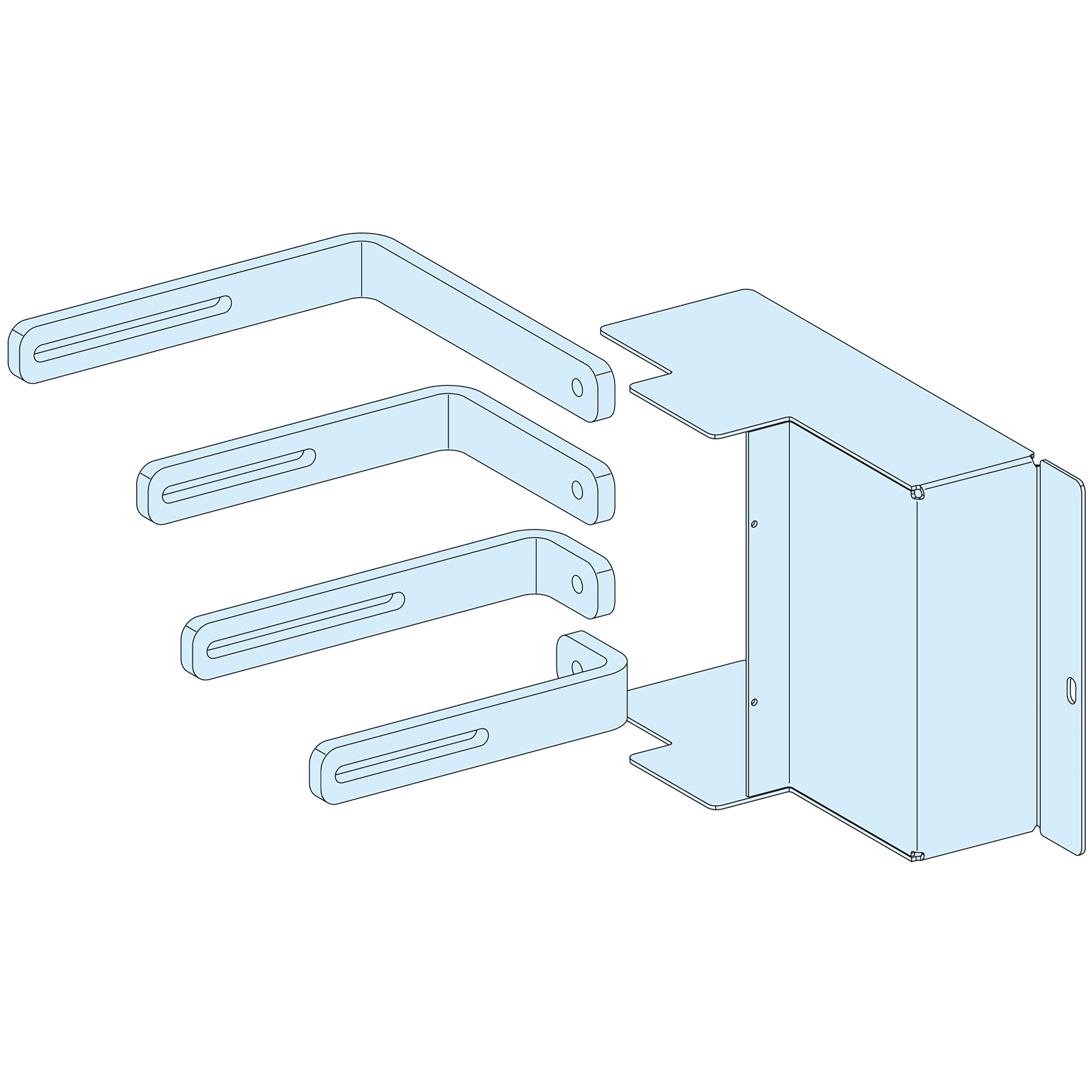 SCHNEIDER ELECTRIC - Collegamenti, Linergy, Linergy, Con. pref. NSX630 plugin HZ 4P