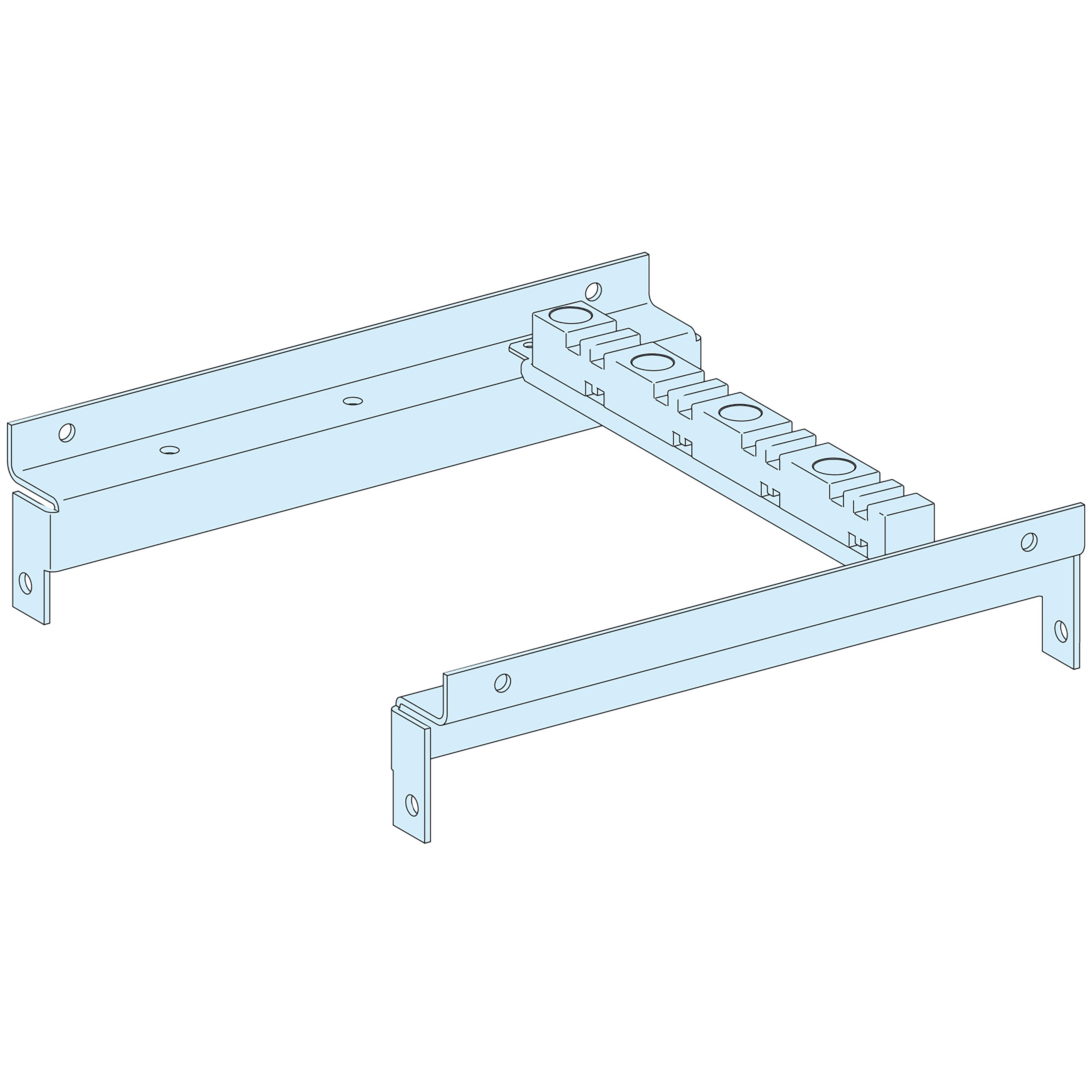 SCHNEIDER ELECTRIC - Collegamenti, Linergy, Linergy, Supp.inf. barre V lat. 5/10mm L300 LVS04666