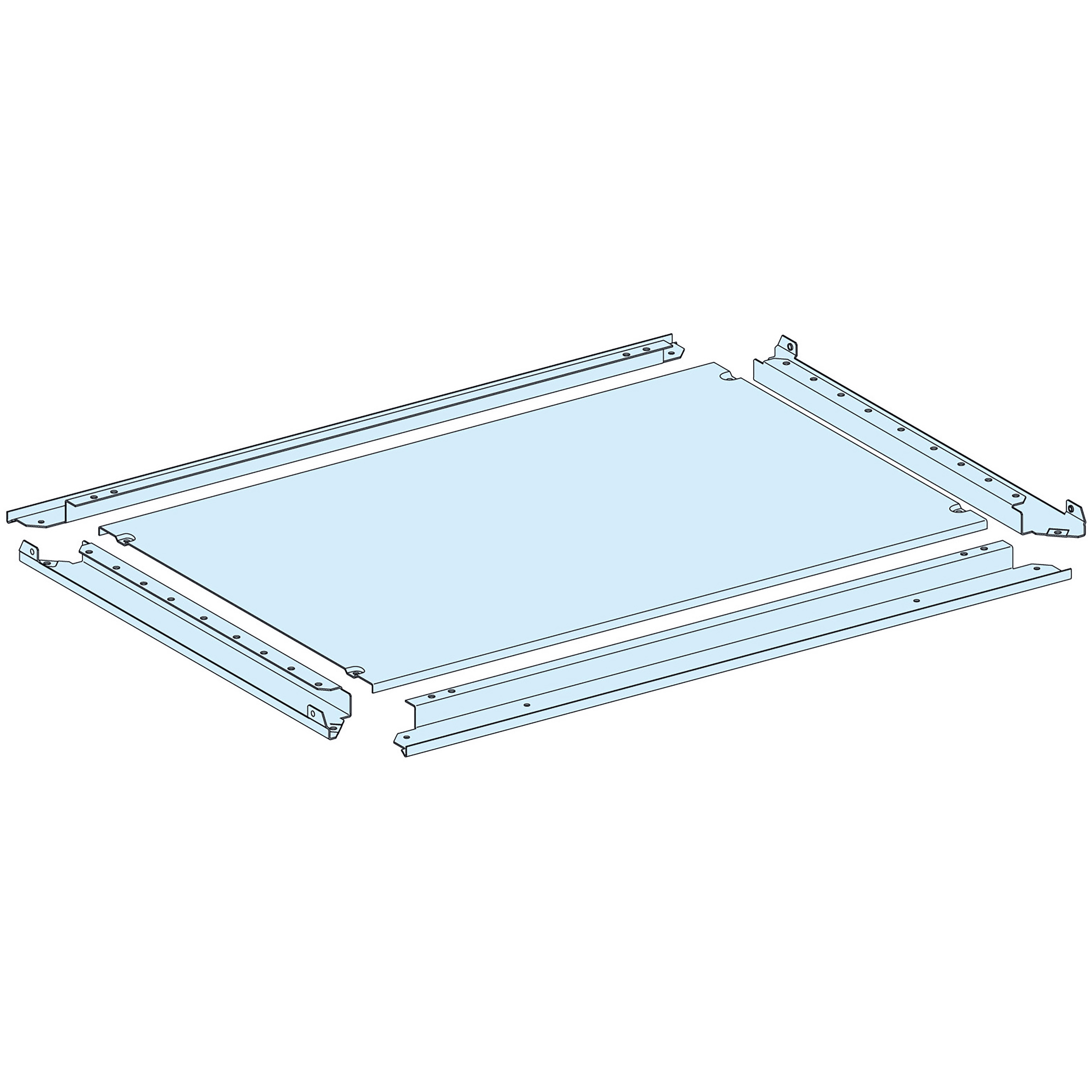 SCHNEIDER ELECTRIC - Struttura, PrismaSeT, Piastra, PPC piena IP55 L800 P600