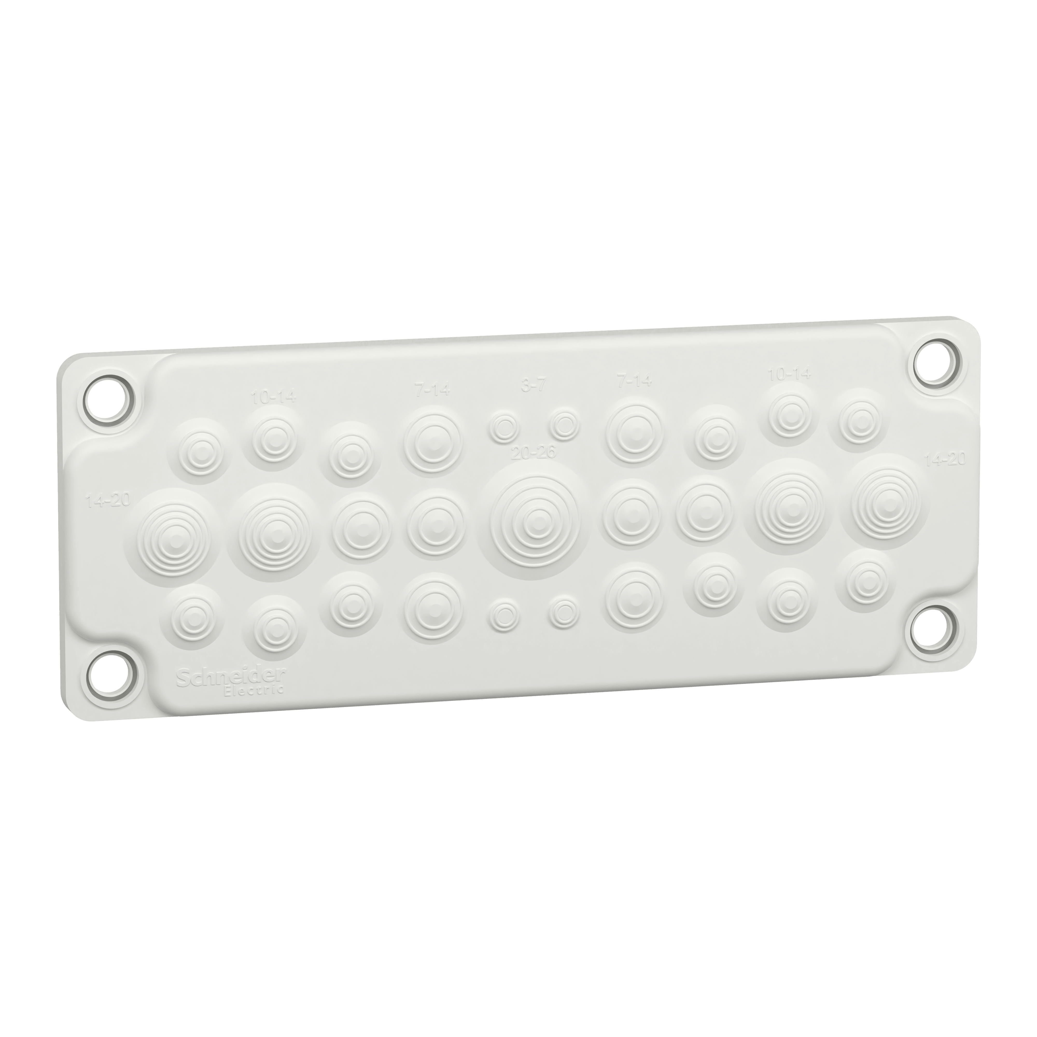 SCHNEIDER ELECTRIC - Struttura, PrismaSeT, Piastra, PPC a membrane 25 entrate