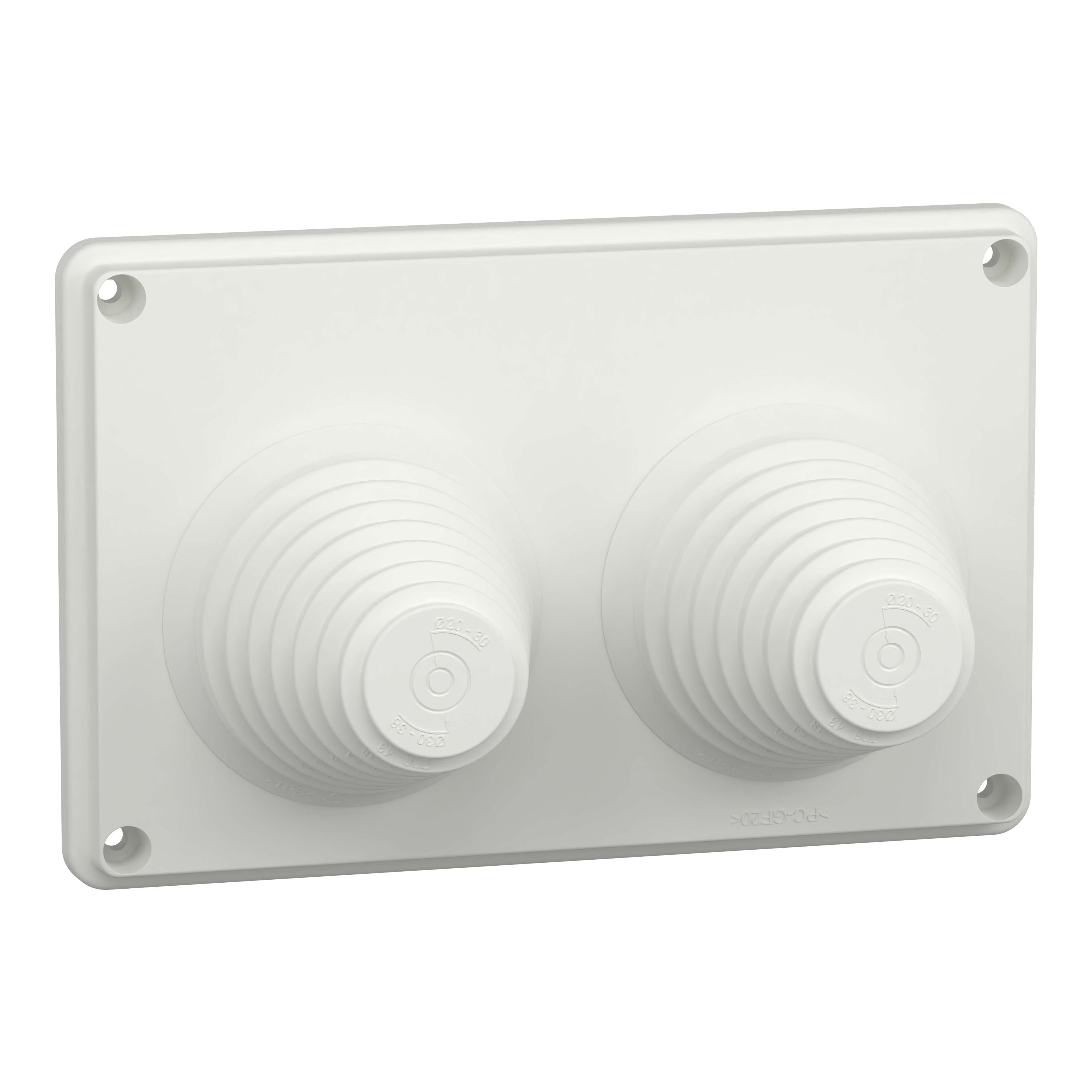 SCHNEIDER ELECTRIC - Struttura, PrismaSeT, Piastra, PPC 2 entrate 33/72mm IP55