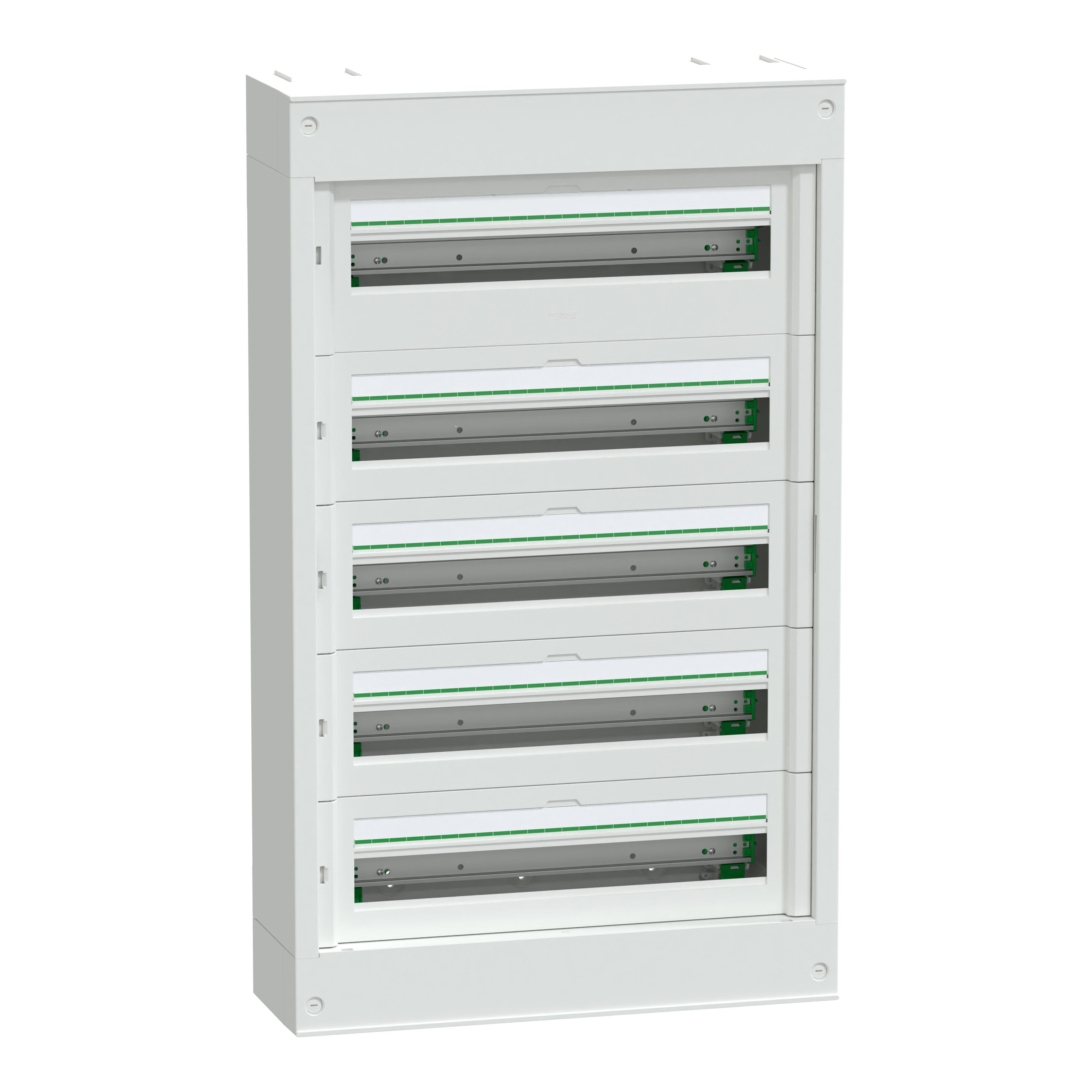 SCHNEIDER ELECTRIC - Centralino per apparecchi modulari, PrismaSeT S, parete, 5 x 24 moduli, 1 morsettiera di terra, senza porta LVSST524