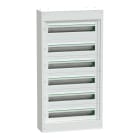 SCHNEIDER ELECTRIC - Centralino per apparecchi modulari, PrismaSeT S, parete, 6 x 24 moduli, 1 morsettiera di terra, senza porta