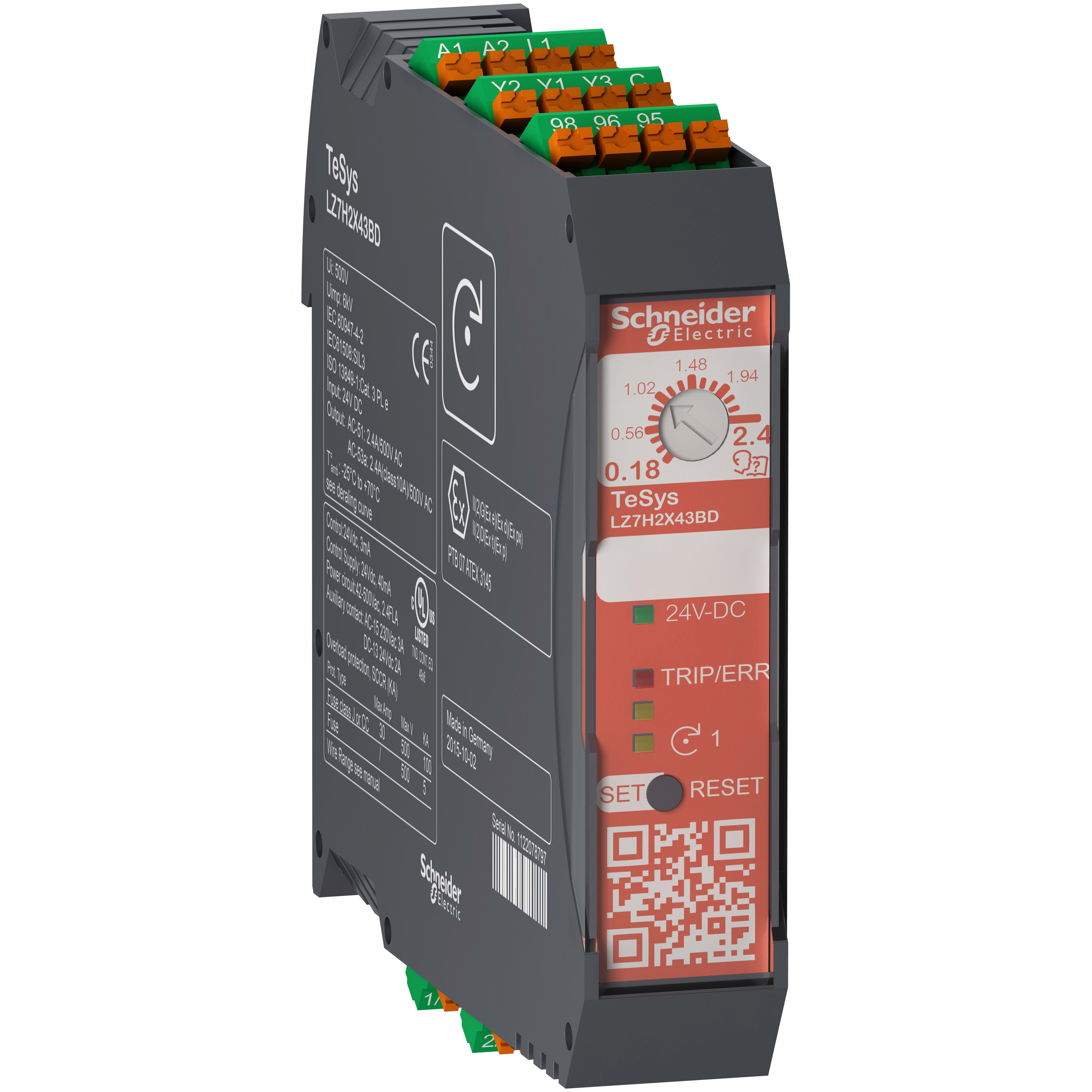 SCHNEIDER ELECTRIC - Avviatore diretto Safety 3KW 24 vdc molla