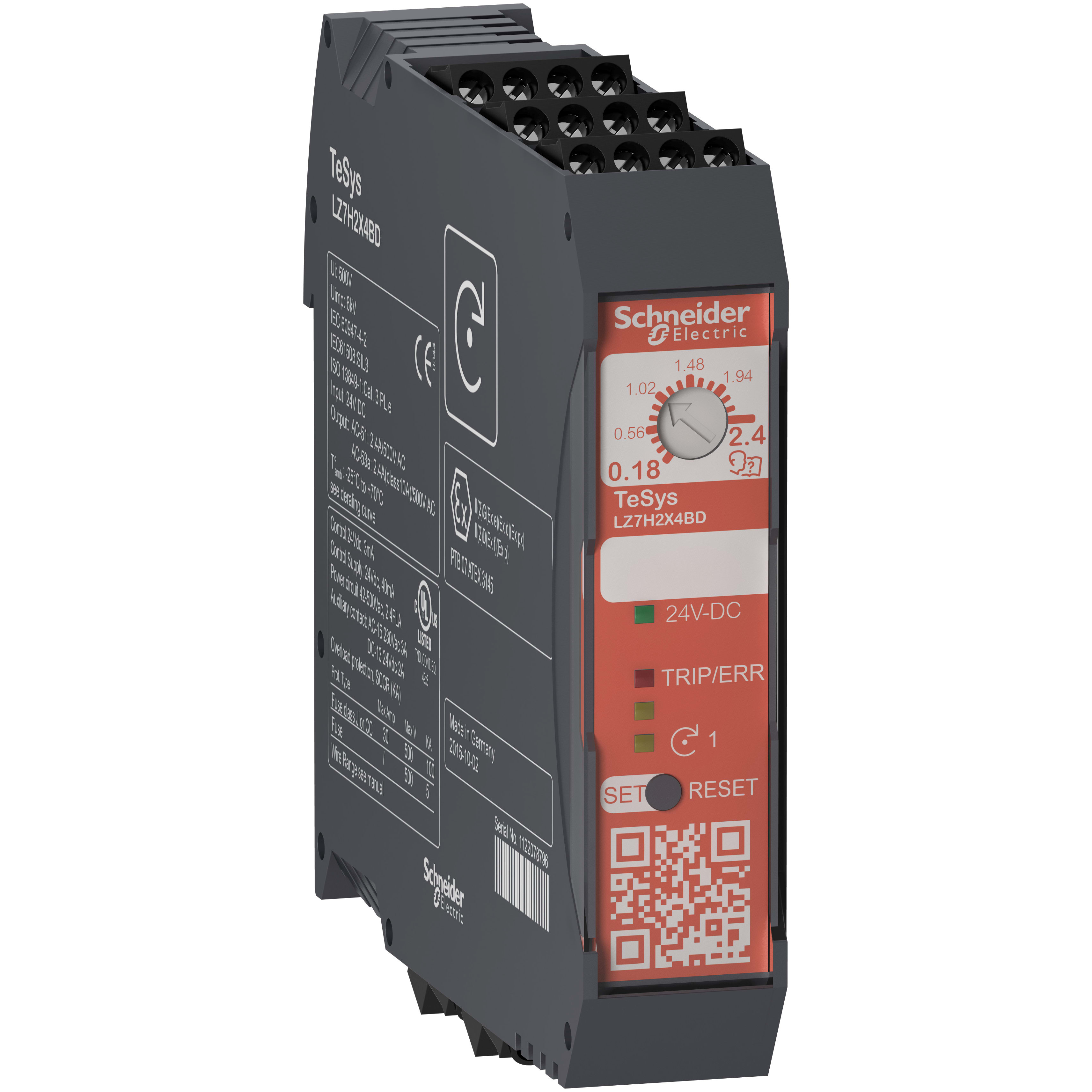 SCHNEIDER ELECTRIC - Avviatore diretto Safety 3KW 24 vdc vite LZ7H6X5BD