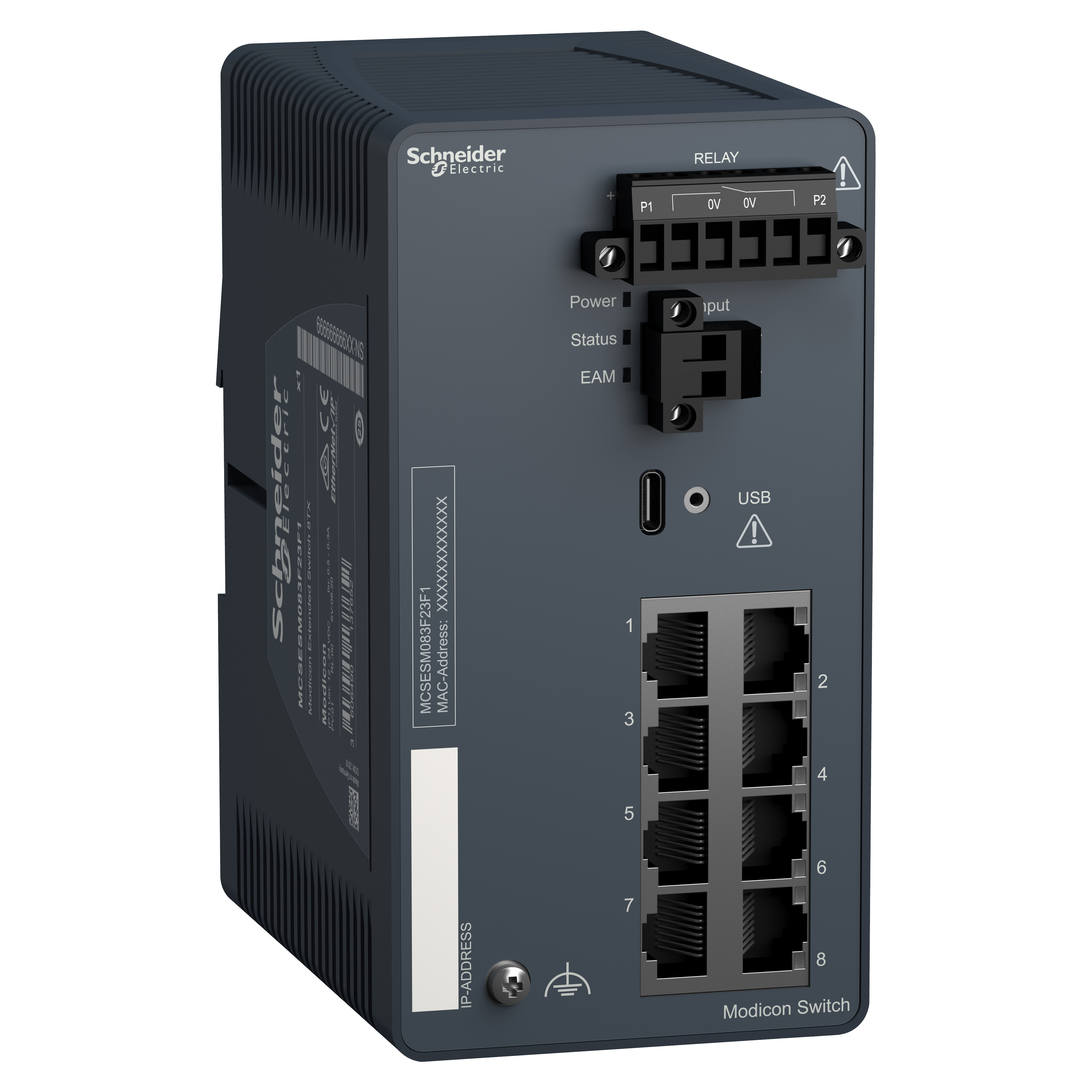 SCHNEIDER ELECTRIC - Switch gestito esteso Modicon, 8 porte in rame