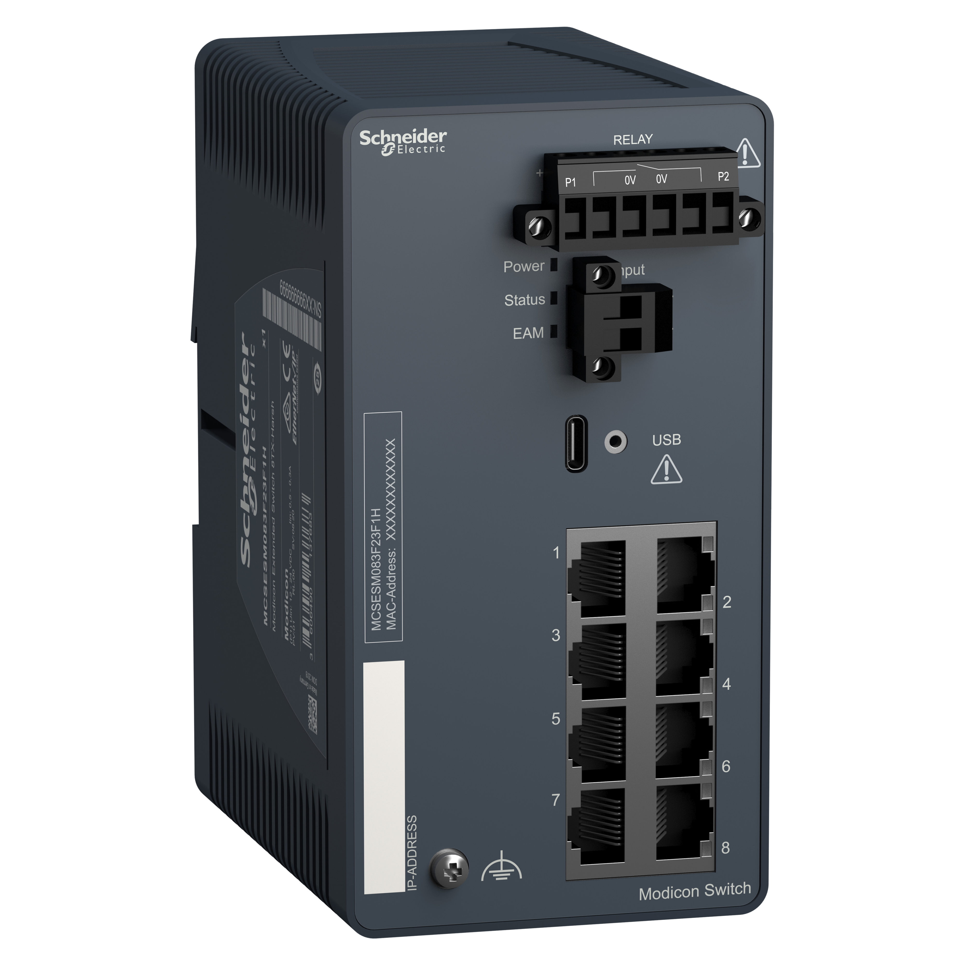 SCHNEIDER ELECTRIC - Switch gestito esteso Modicon - 8 porte per rame - Duro