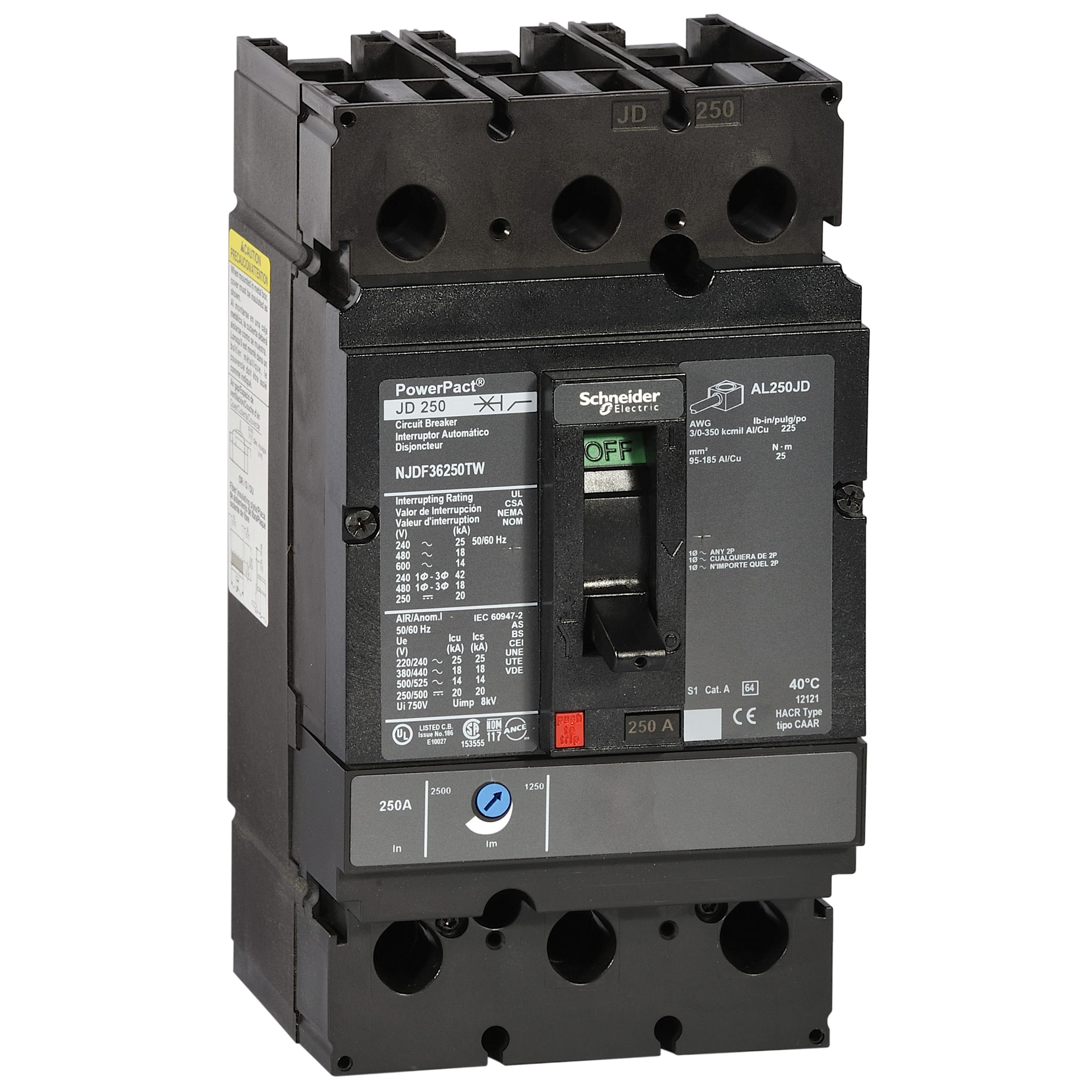 SCHNEIDER ELECTRIC - J-Frame 250A 65kA 3P TM250