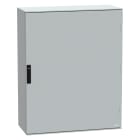 SCHNEIDER ELECTRIC - Cassetta in poliestere montata a parete, PanelSeT PLM, porta piena, con piastra in bakelite, 1056x852x350mm, IP66, IK10, RAL 7035 NSYPLM108BG