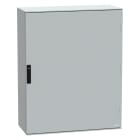 SCHNEIDER ELECTRIC - Cassetta in poliestere montata a parete, PanelSeT PLM, porta piena, con piastra in bakelite, 1056x852x350mm, IP66, IK10, RAL 7035