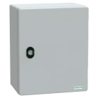 SCHNEIDER ELECTRIC - Cassetta in poliestere con porta liscia e piastra in bakelite, 308x255x160 mm, IP66, IK10, RAL 7035