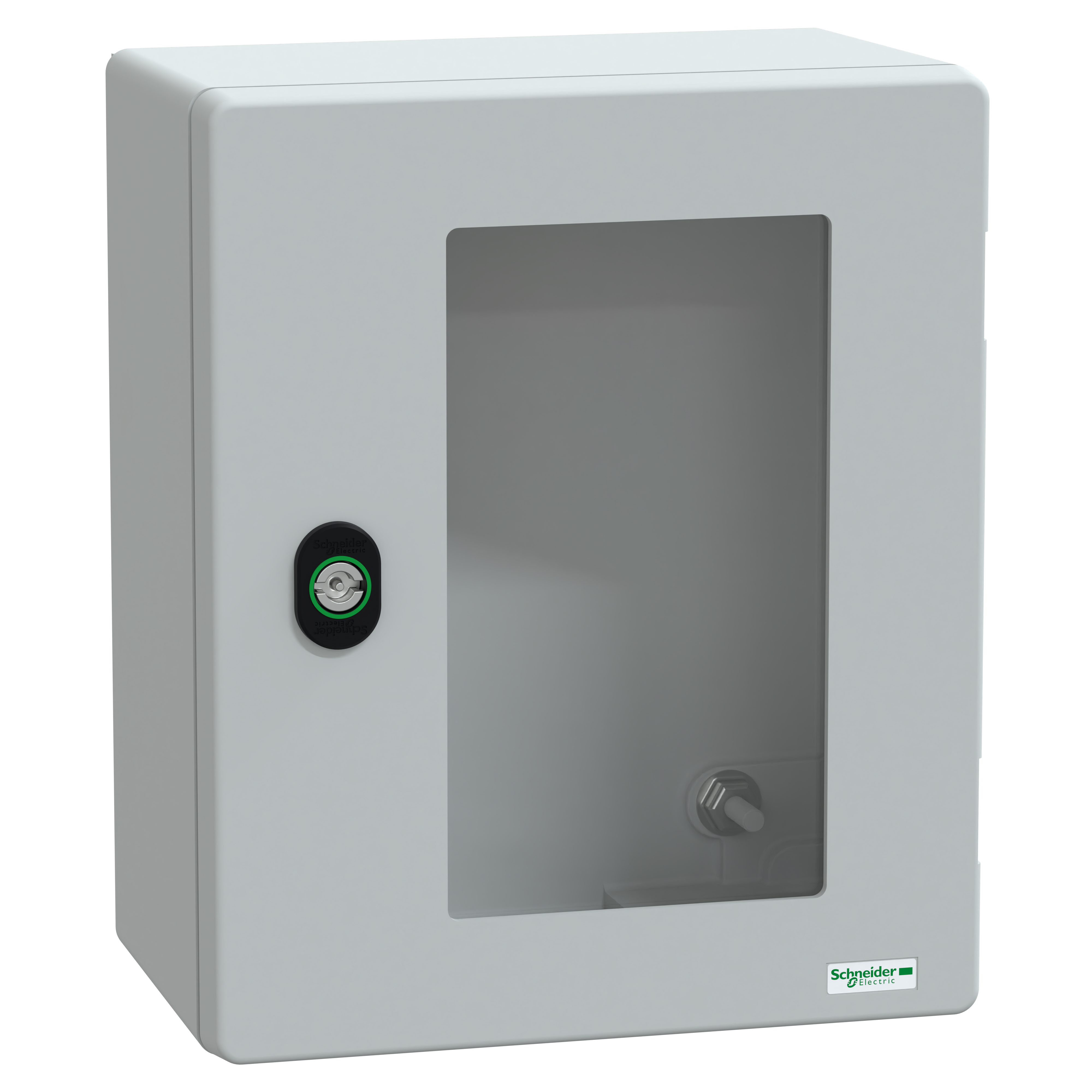 SCHNEIDER ELECTRIC - Cassetta in poliestere montata a parete, PanelSeT PLM, porta trasparente, 308x255x160mm, IP66, IK08, RAL 7035 NSYPLM3025TG