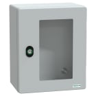 SCHNEIDER ELECTRIC - Cassetta in poliestere montata a parete, PanelSeT PLM, porta trasparente, 308x255x160mm, IP66, IK08, RAL 7035 NSYPLM3025TG