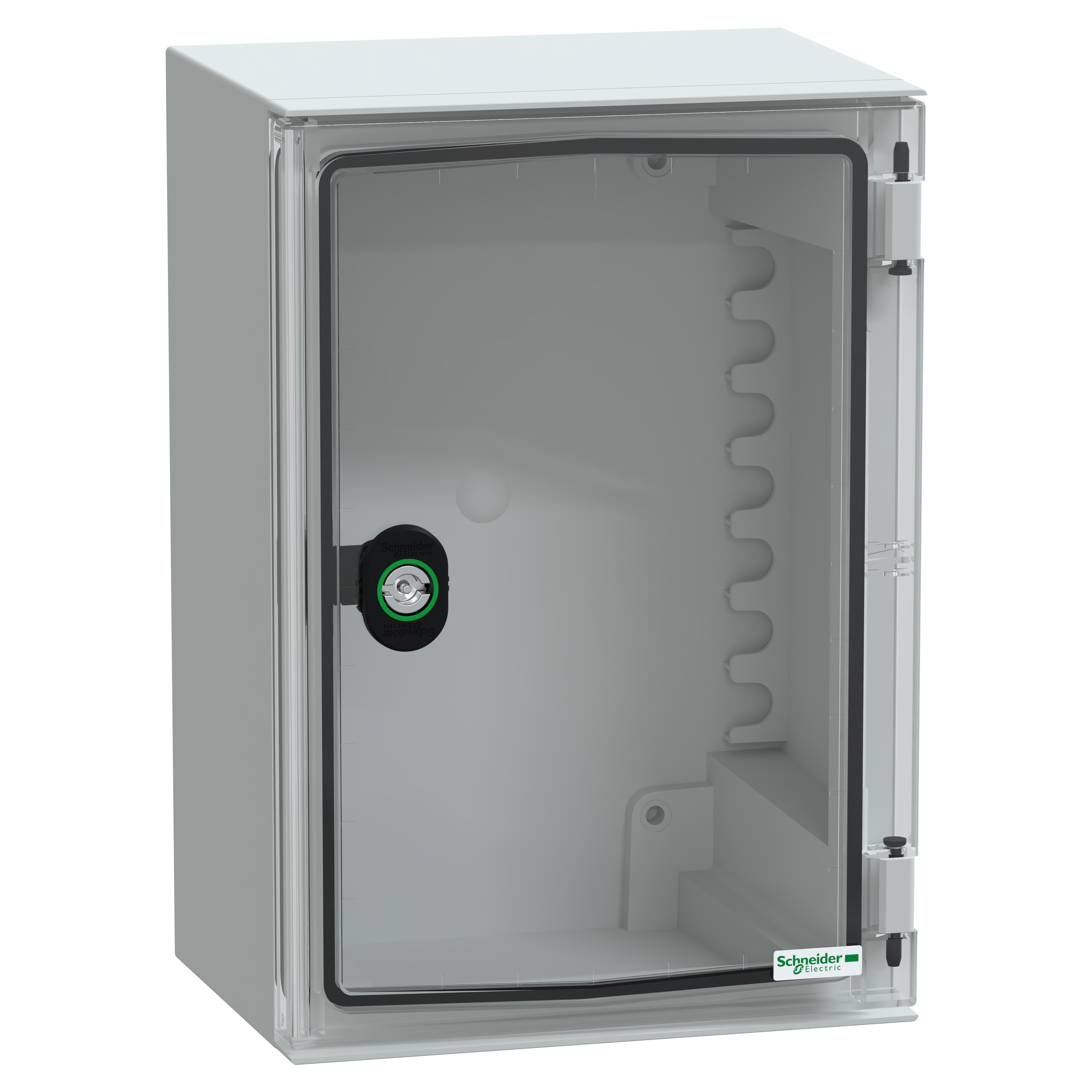 SCHNEIDER ELECTRIC - Cassetta in ABS + PC montata a parete, PanelSeT PLM, porta trasparente, 310x215x160mm, IP66, IK10, RAL 7035 NSYPLM32TG