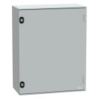 SCHNEIDER ELECTRIC - Cassetta in poliestere montata a parete, PanelSeT PLM, porta piena, con piastra metallica, 530x430x200mm, IP66, IK10, RAL 7035