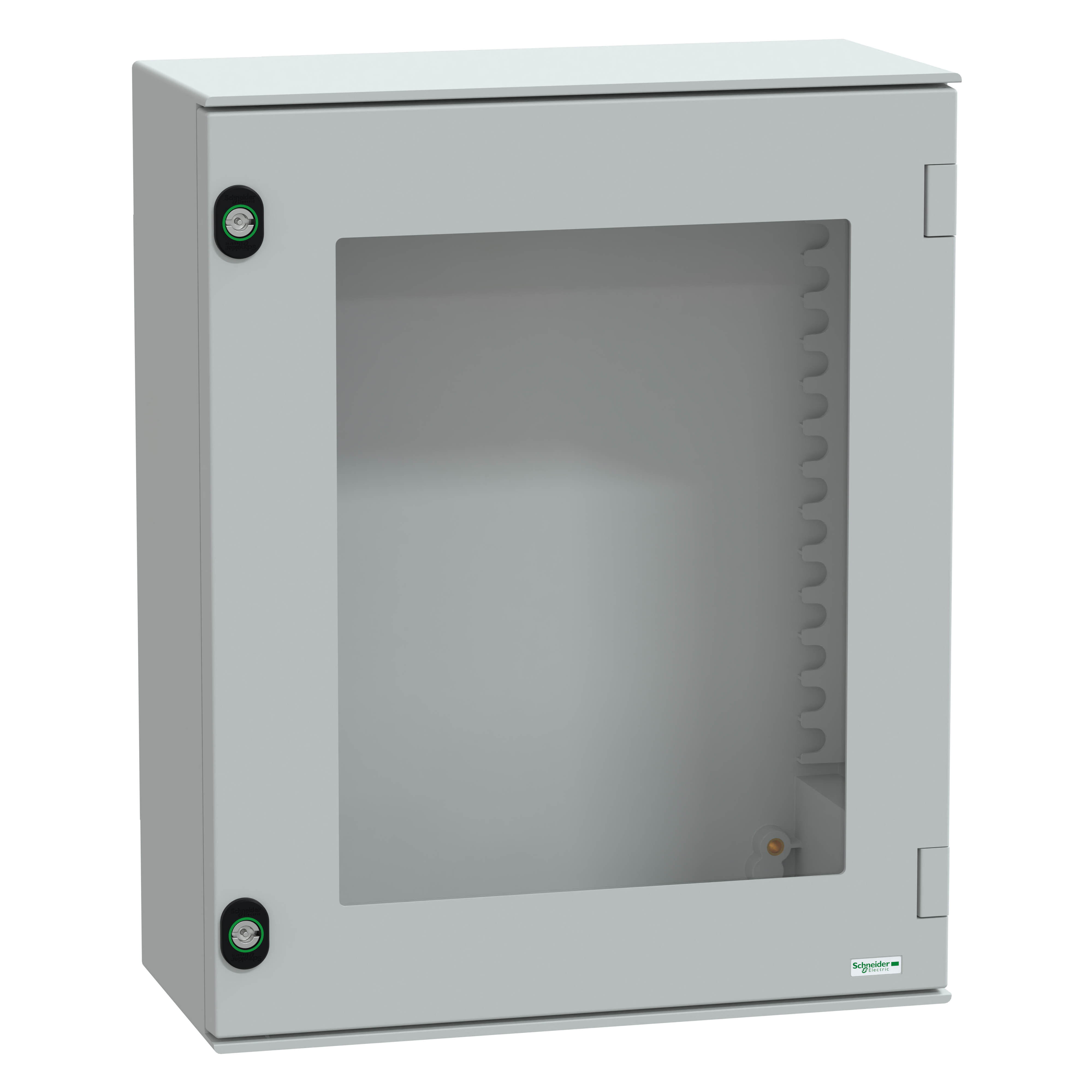 SCHNEIDER ELECTRIC - Cassetta in poliestere montata a parete, PanelSeT PLM, porta trasparente, 530x430x200mm, IP66, IK08, RAL 7035