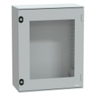 SCHNEIDER ELECTRIC - Cassetta in poliestere montata a parete, PanelSeT PLM, porta trasparente, 530x430x200mm, IP66, IK08, RAL 7035