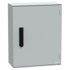 SCHNEIDER ELECTRIC - Cassetta in poliestere montata a parete, PanelSeT PLM, porta piena, con maniglia, 530x430x200mm, IP66, IK10, RAL 7035 NSYPLM54VG