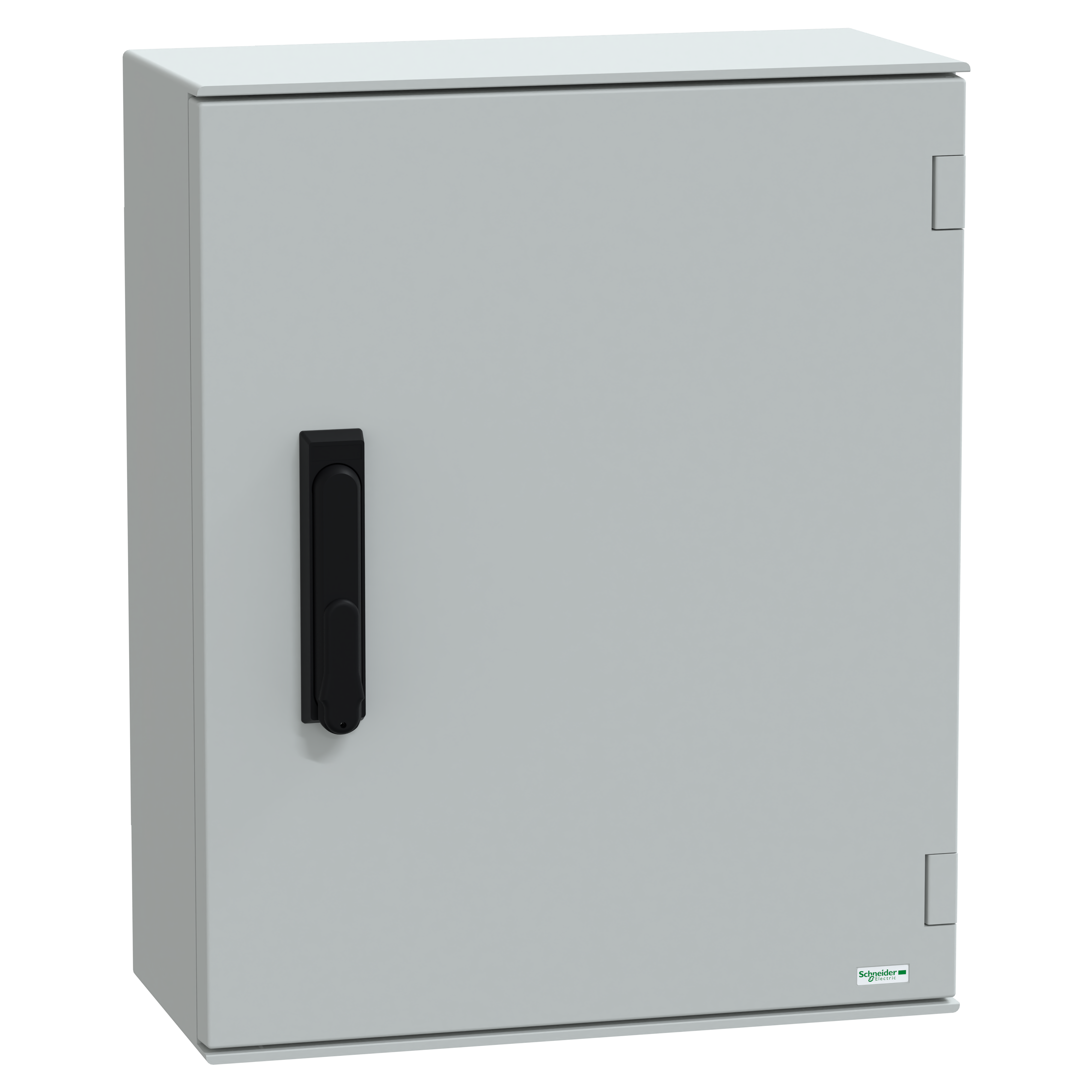 SCHNEIDER ELECTRIC - Cassetta in poliestere montata a parete, PanelSeT PLM, porta piena, con maniglia, 530x430x200mm, IP66, IK10, RAL 7035