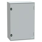 SCHNEIDER ELECTRIC - Cassetta in poliestere montata a parete, PanelSeT PLM, porta piena, con piastra in bakelite, 647x436x250mm, IP66, IK10, RAL 7035
