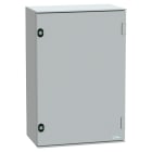 SCHNEIDER ELECTRIC - Cassetta in poliestere montata a parete, PanelSeT PLM, porta piena, con piastra in bakelite, 647x436x250mm, IP66, IK10, RAL 7035 NSYPLM64BG