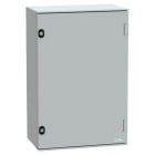 SCHNEIDER ELECTRIC - Cassetta in poliestere montata a parete, PanelSeT PLM, porta piena, con piastra metallica, 647x436x250mm, IP66, IK10, RAL 7035