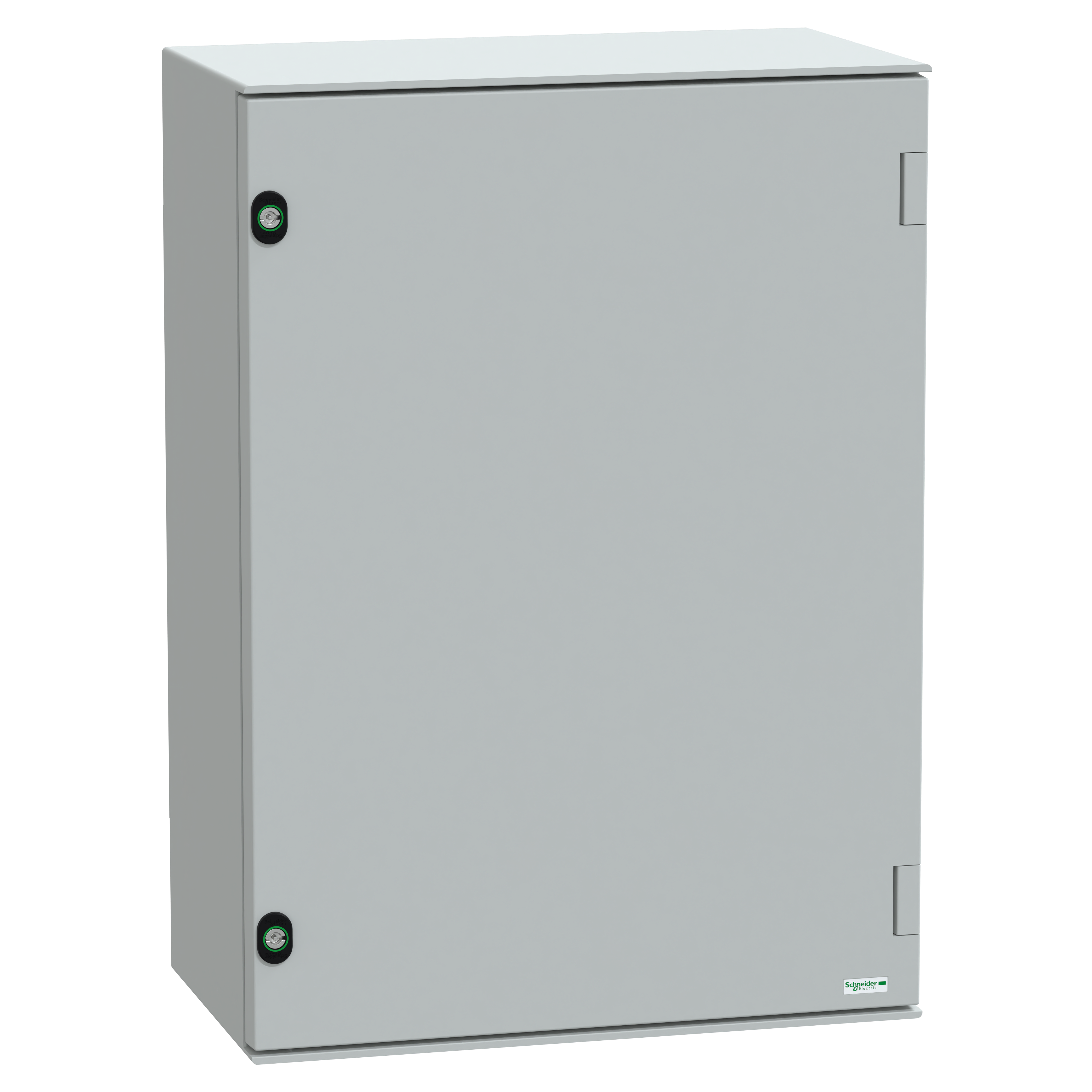 SCHNEIDER ELECTRIC - Cassetta in poliestere montata a parete, PanelSeT PLM, porta piena, con piastra in bakelite, 747x536x300mm, IP66, IK10, RAL 7035