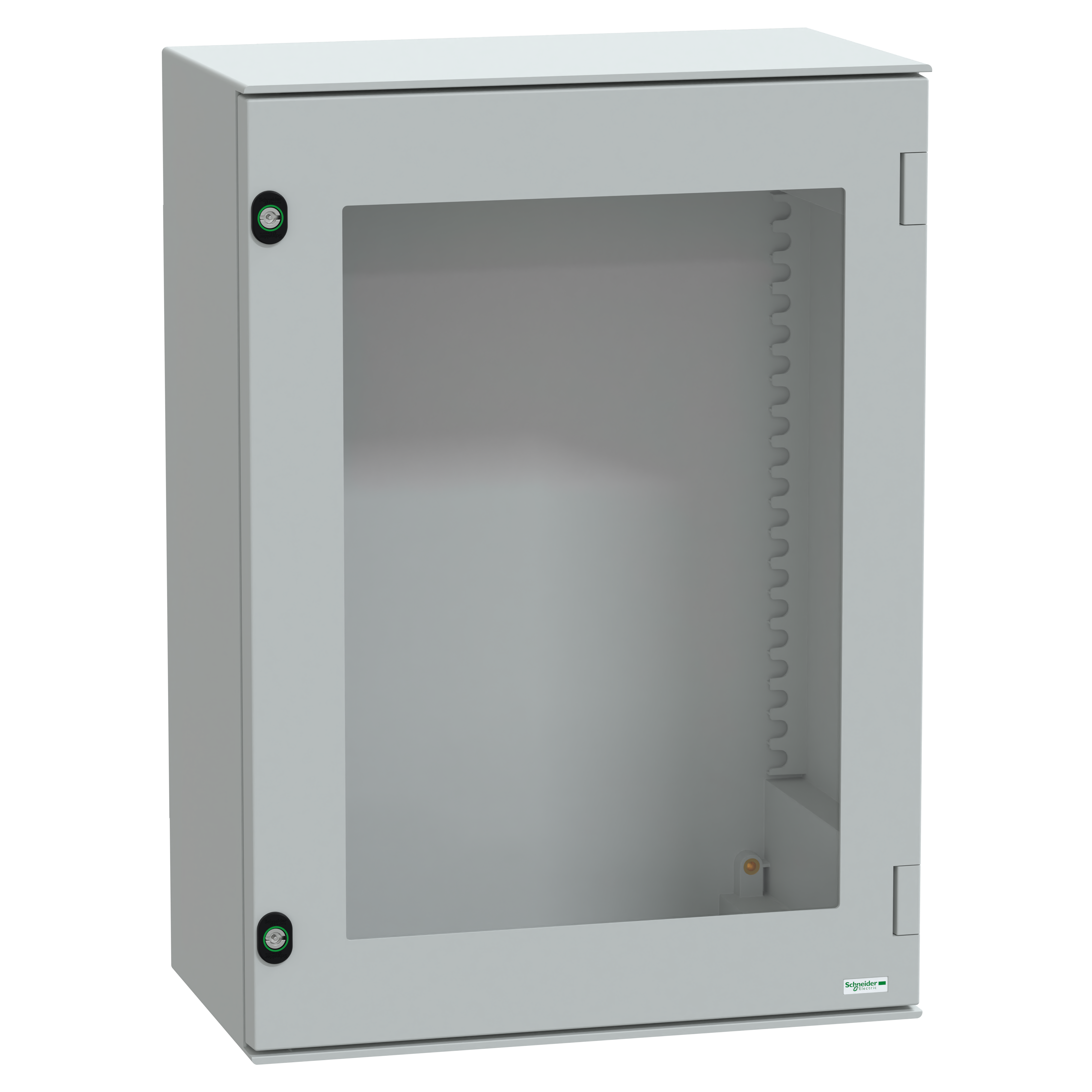 SCHNEIDER ELECTRIC - Cassetta in poliestere montata a parete, PanelSeT PLM, porta trasparente, 747x536x300mm, IP66, IK08, RAL 7035 NSYPLM75TG