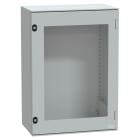 SCHNEIDER ELECTRIC - Cassetta in poliestere montata a parete, PanelSeT PLM, porta trasparente, 747x536x300mm, IP66, IK08, RAL 7035 NSYPLM75TG