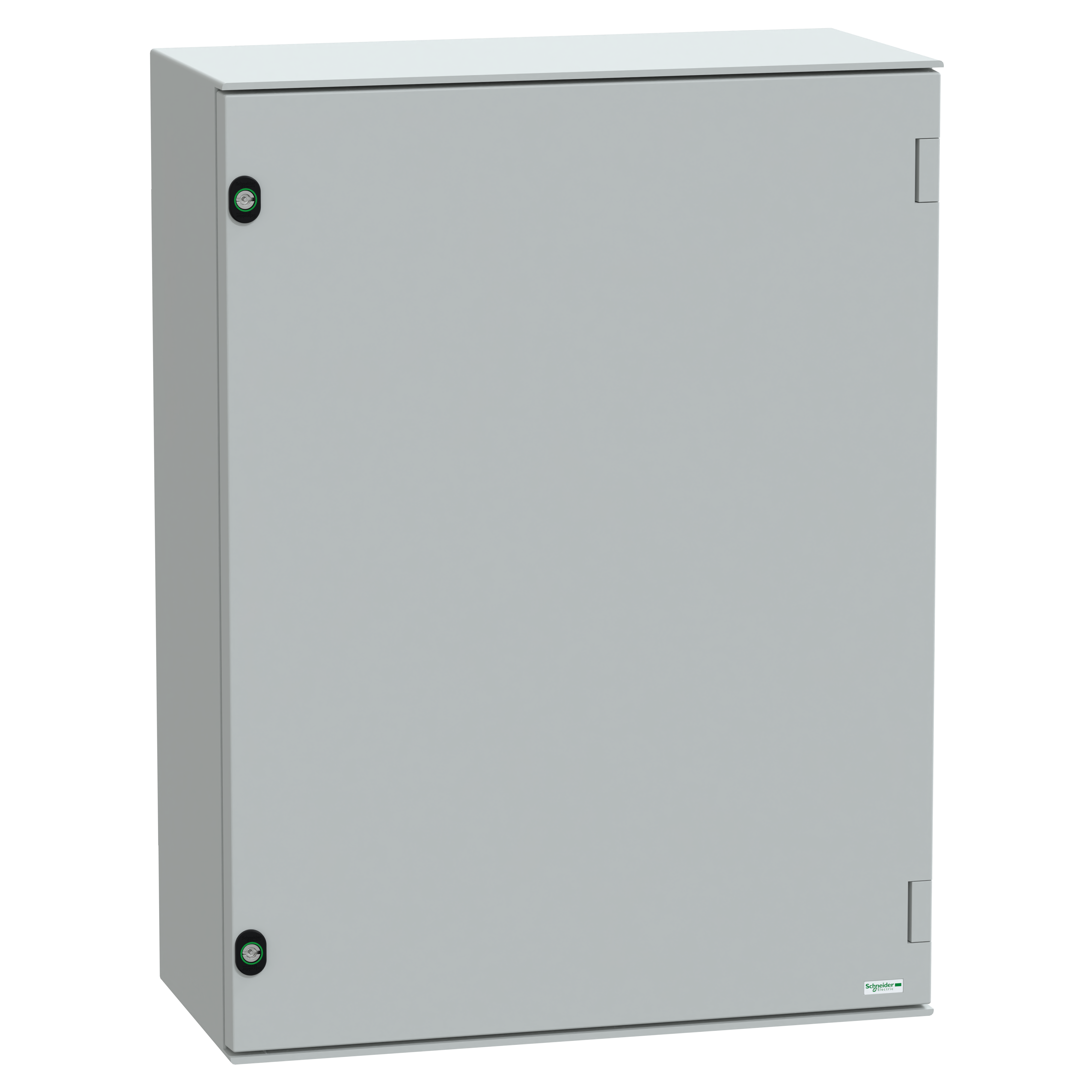 SCHNEIDER ELECTRIC - Cassetta in poliestere montata a parete, PanelSeT PLM, porta piena, con piastra metallica, 847x636x300mm, IP66, IK10, RAL 7035