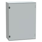 SCHNEIDER ELECTRIC - Cassetta in poliestere montata a parete, PanelSeT PLM, porta piena, con piastra metallica, 847x636x300mm, IP66, IK10, RAL 7035