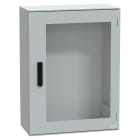 SCHNEIDER ELECTRIC - Cassetta in poliestere montata a parete, PanelSeT PLM, porta trasparente, con maniglia, 847x636x300mm, IP66, IK08, RAL 7035