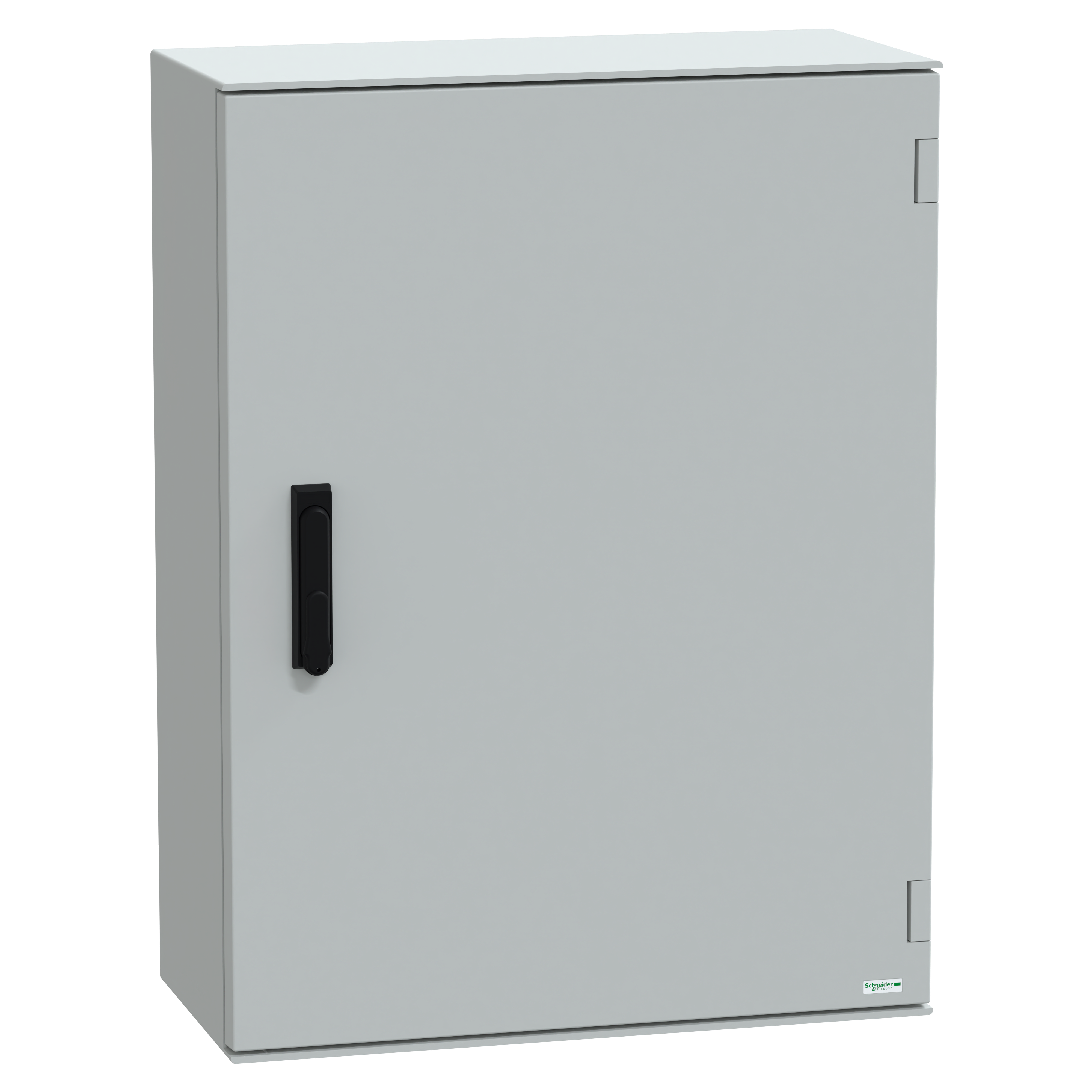 SCHNEIDER ELECTRIC - Cassetta in poliestere montata a parete, PanelSeT PLM, porta piena, con maniglia, 847x636x300mm, IP66, IK10, RAL 7035