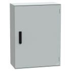 SCHNEIDER ELECTRIC - Cassetta in poliestere montata a parete, PanelSeT PLM, porta piena, con maniglia, 847x636x300mm, IP66, IK10, RAL 7035