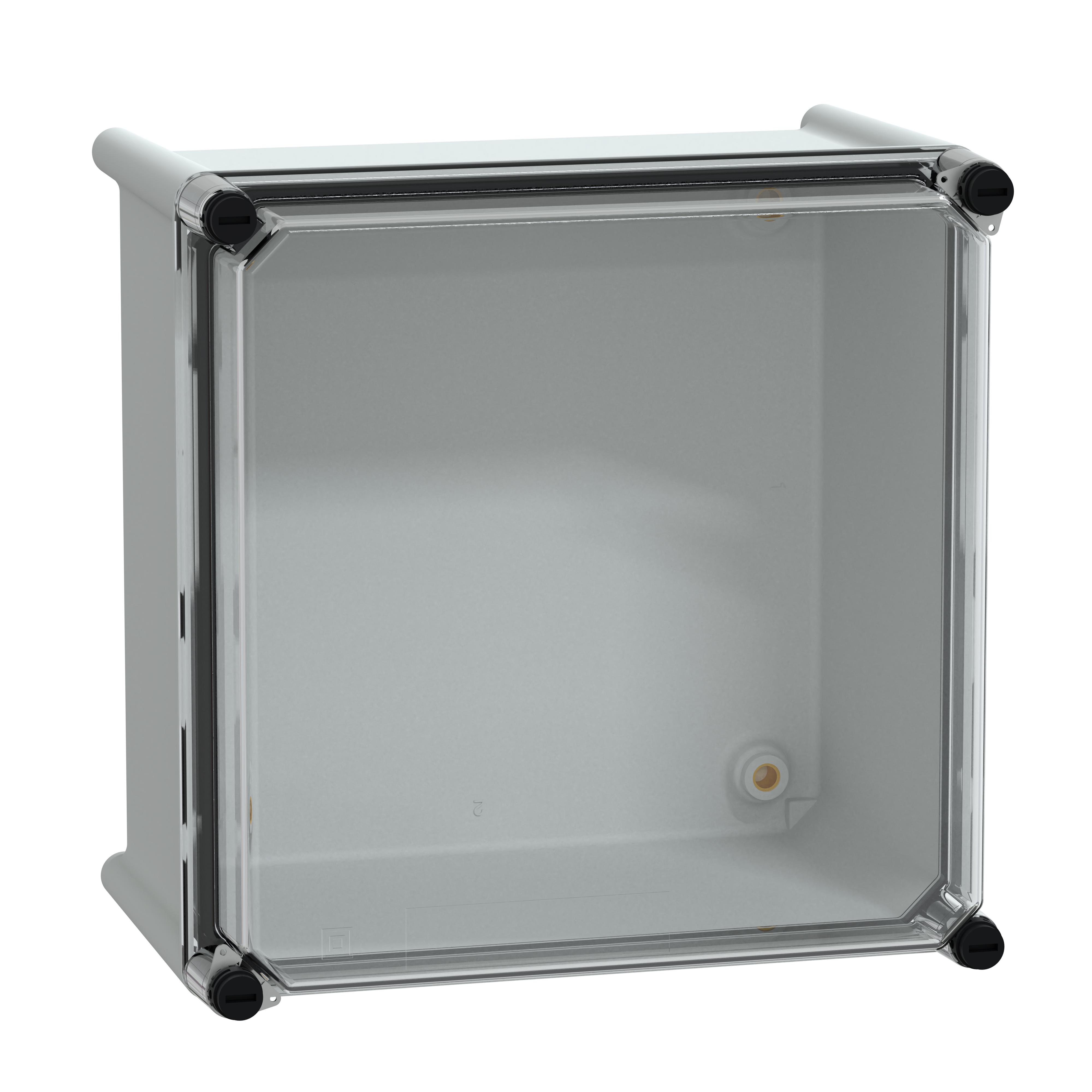 SCHNEIDER ELECTRIC - Cassetta PLS, retro in poliestere, coperchio trasparente per PC IP65 27x27x18cm