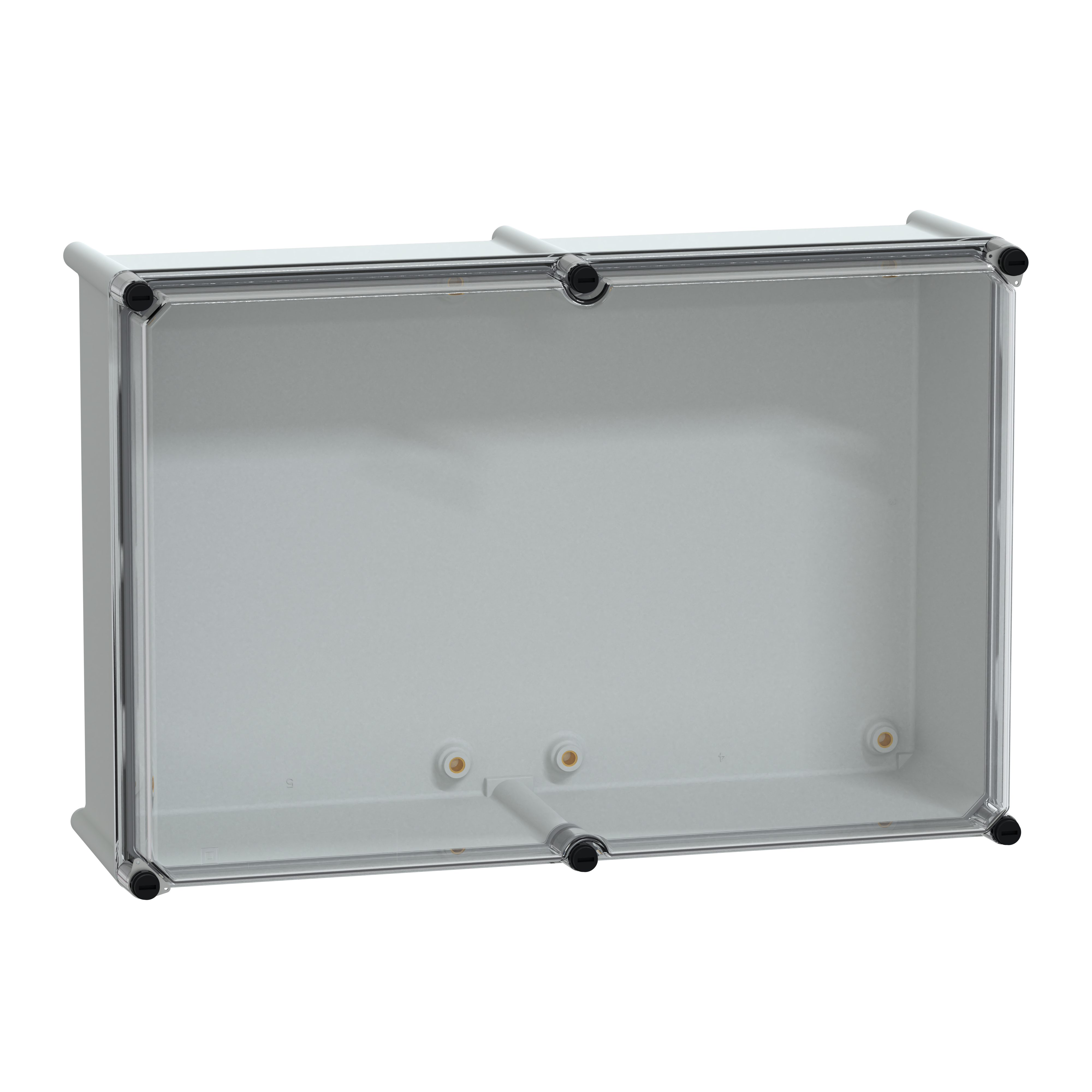 SCHNEIDER ELECTRIC - Cassetta PLS, retro in poliestere, coperchio trasparente per PC IP65 36x54x18cm NSYPLS3654G